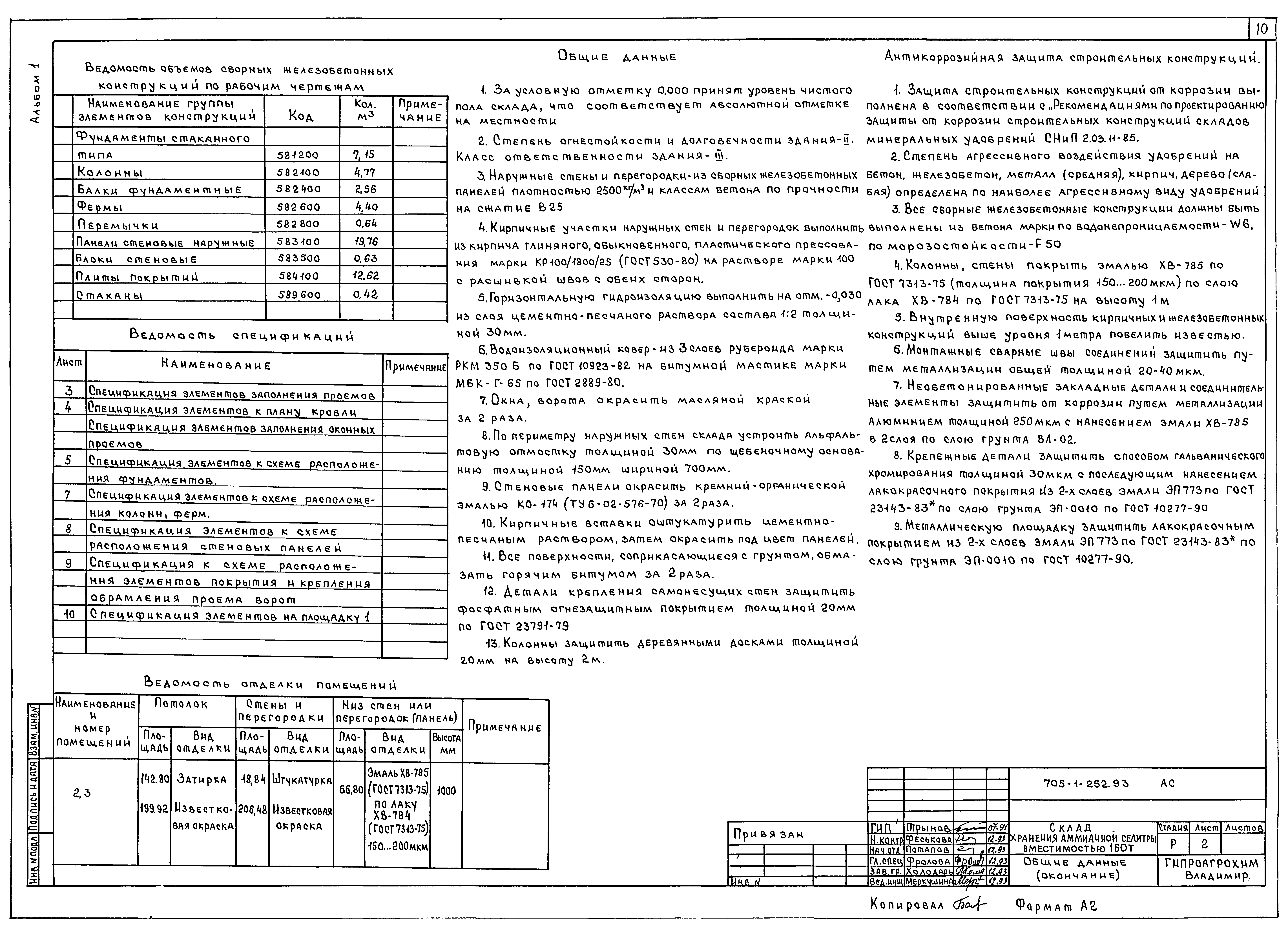 Типовой проект 705-1-252.93