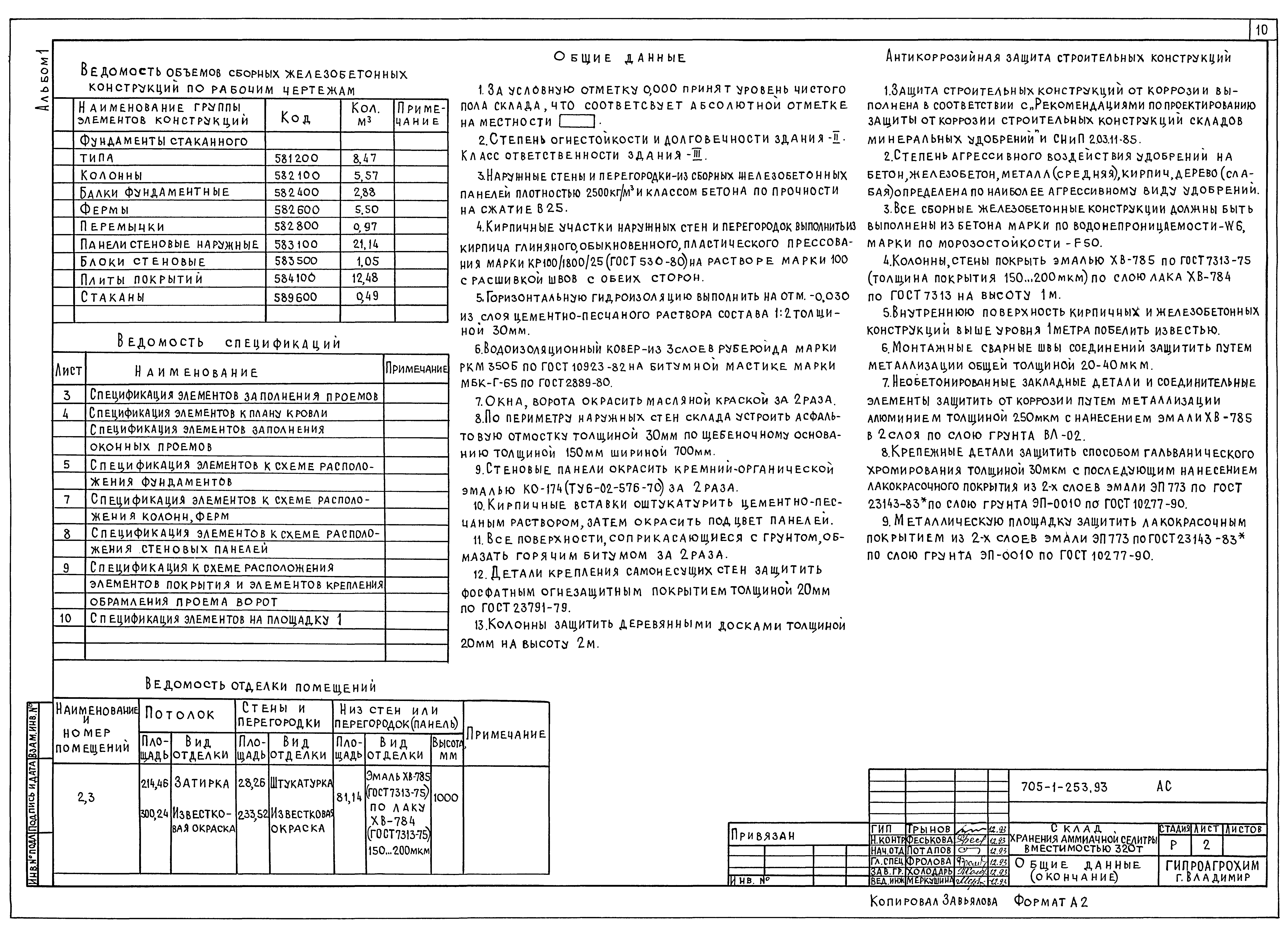 Типовой проект 705-1-253.93