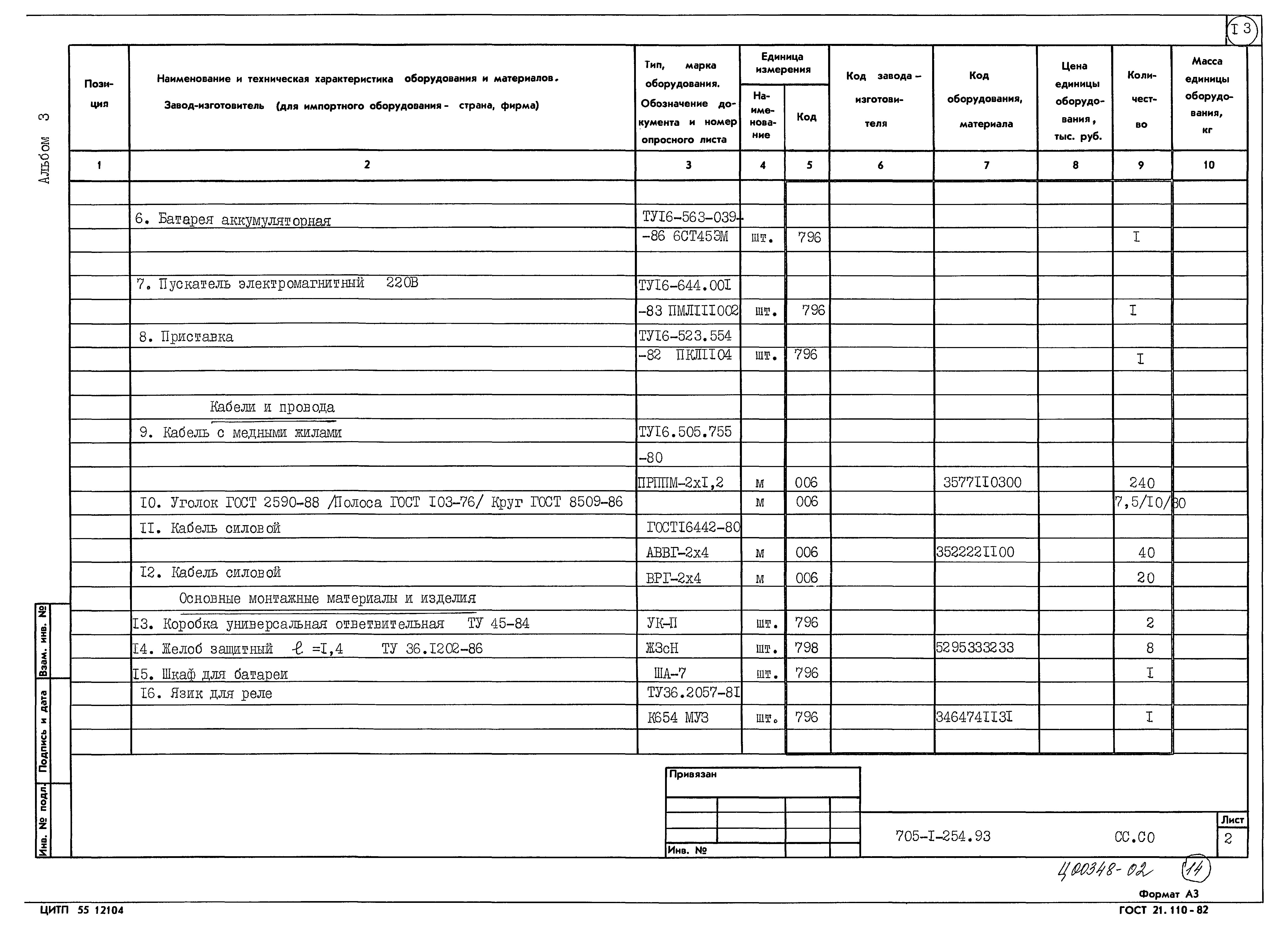 Типовой проект 705-1-254.93