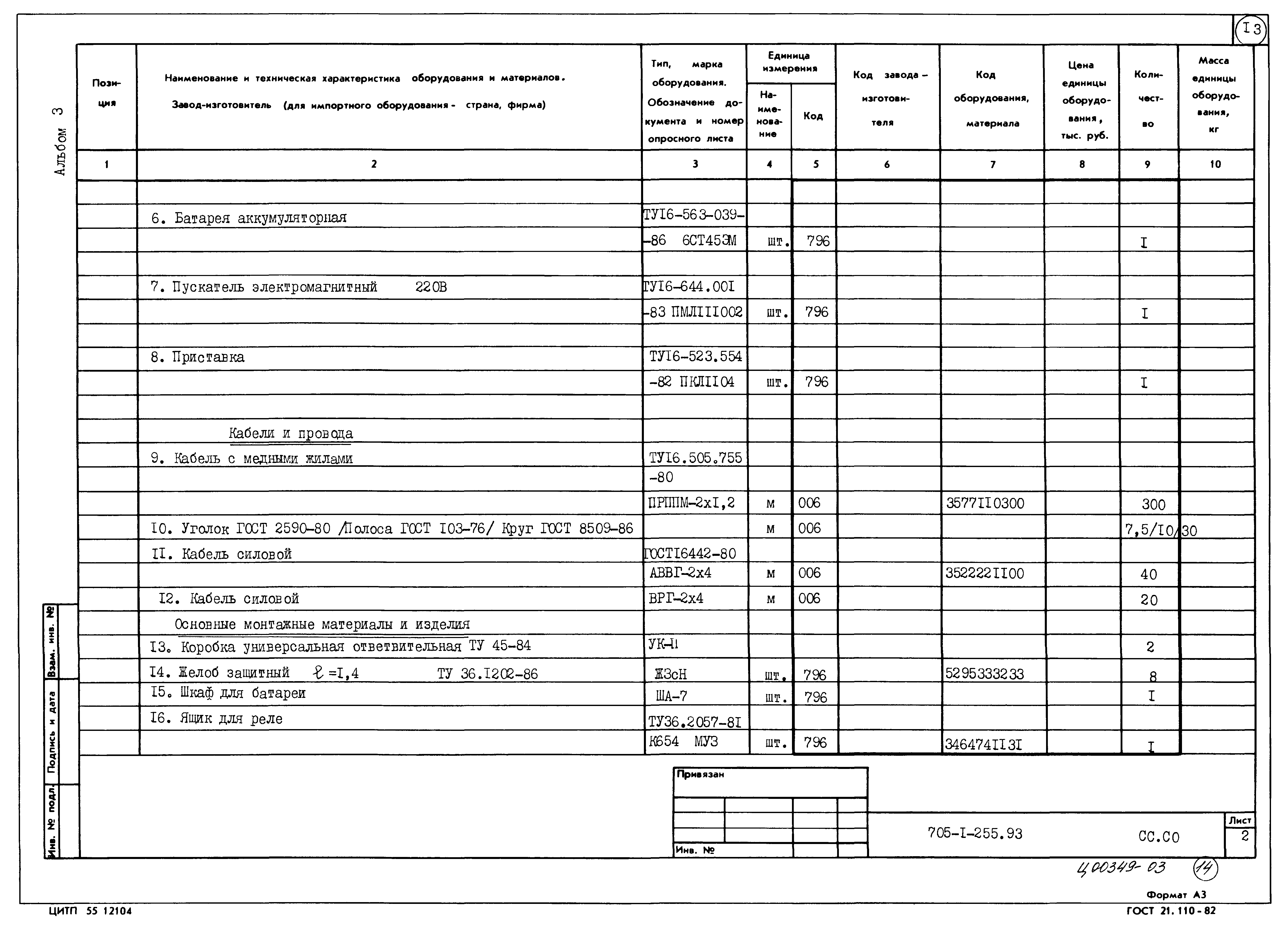 Типовой проект 705-1-255.93