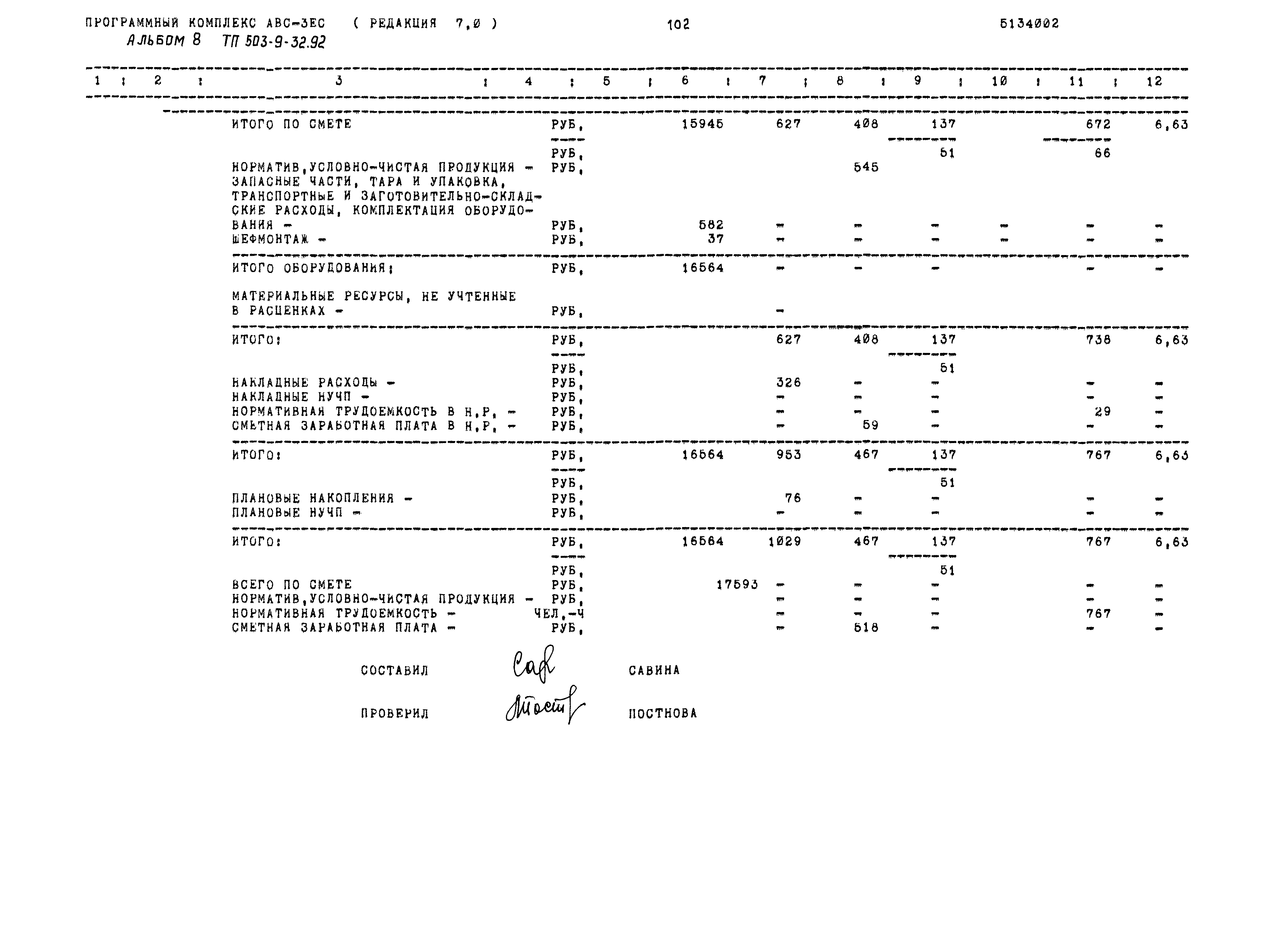 Типовой проект 503-9-32.92