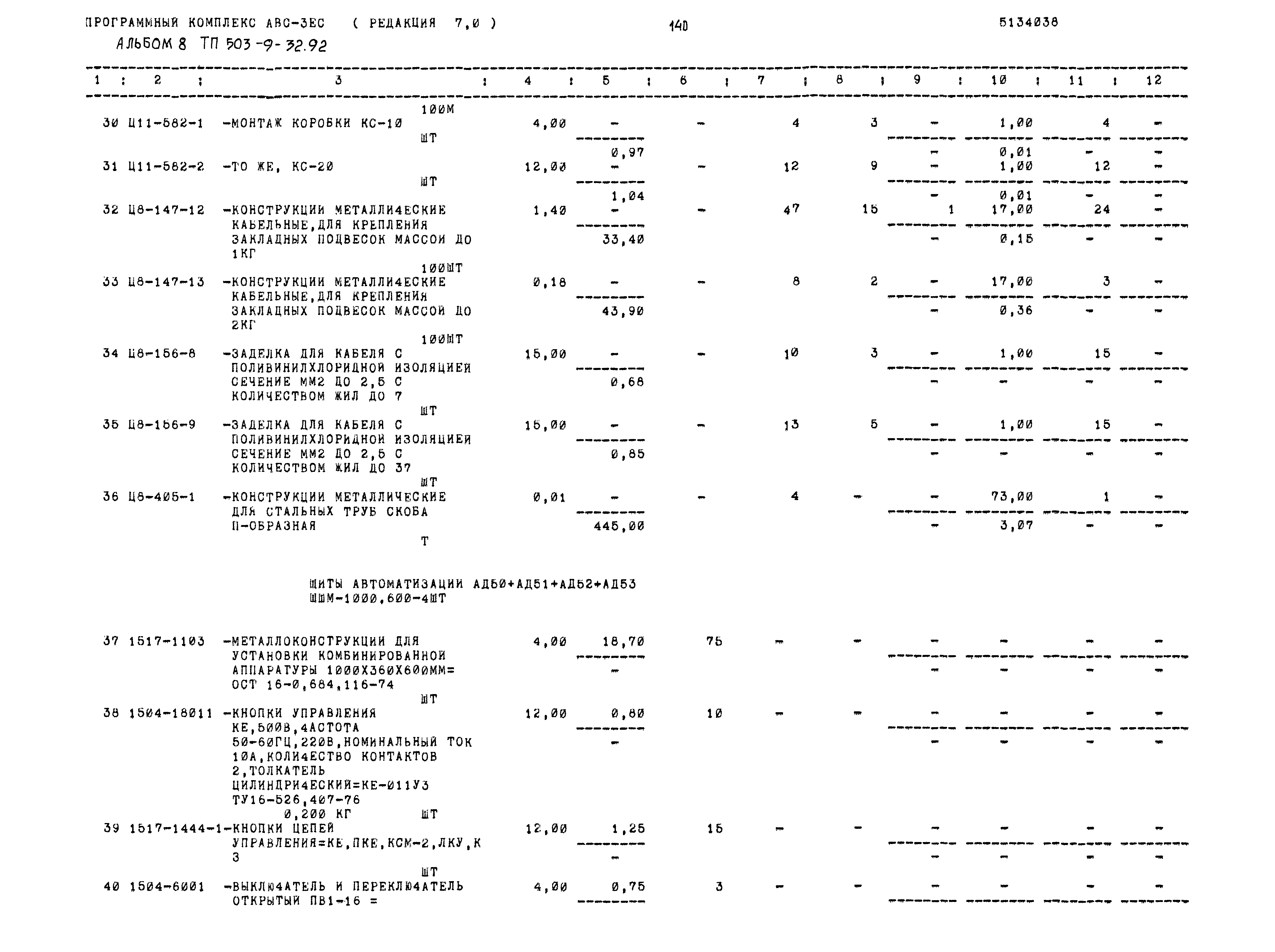 Типовой проект 503-9-32.92