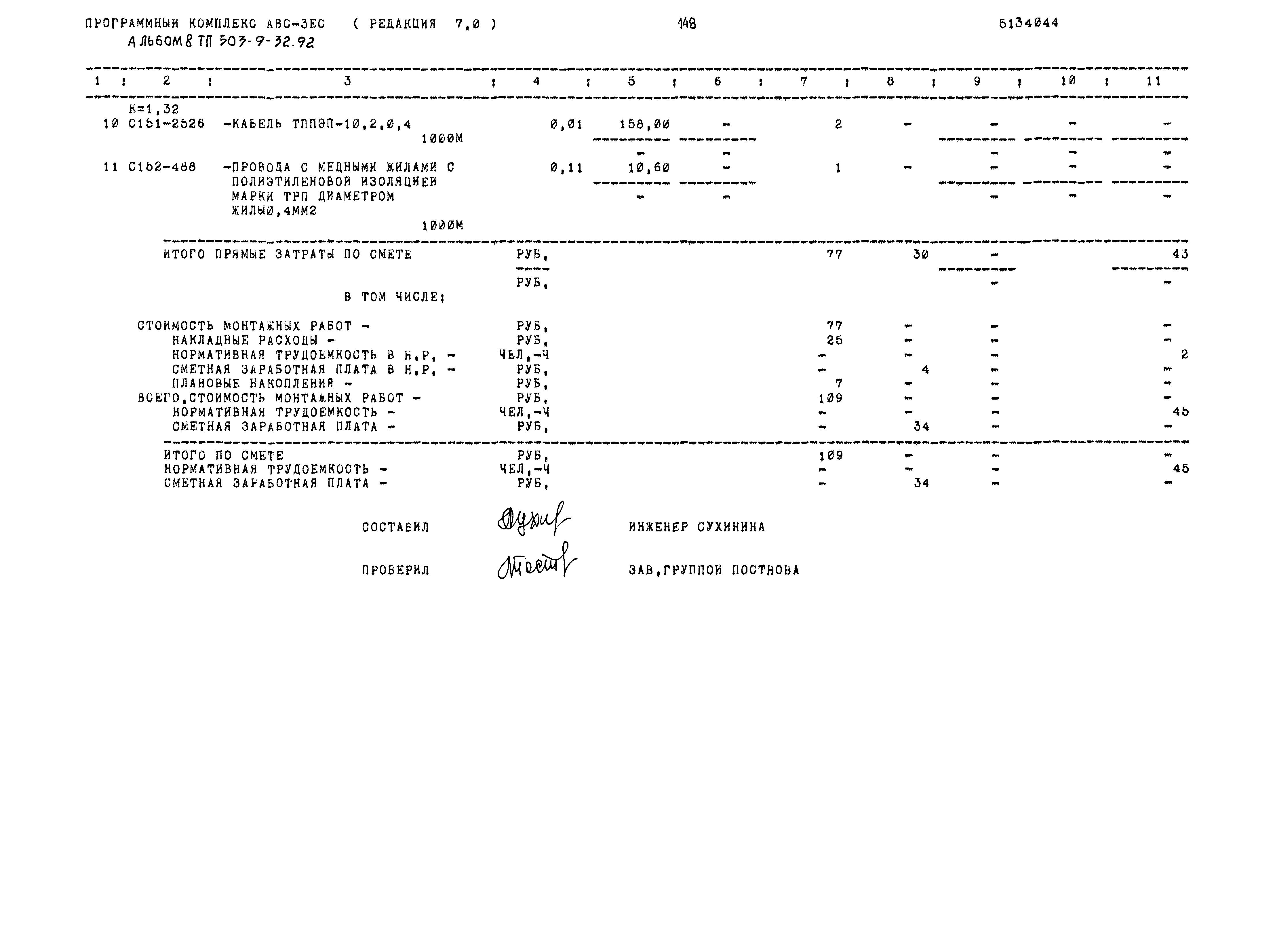 Типовой проект 503-9-32.92