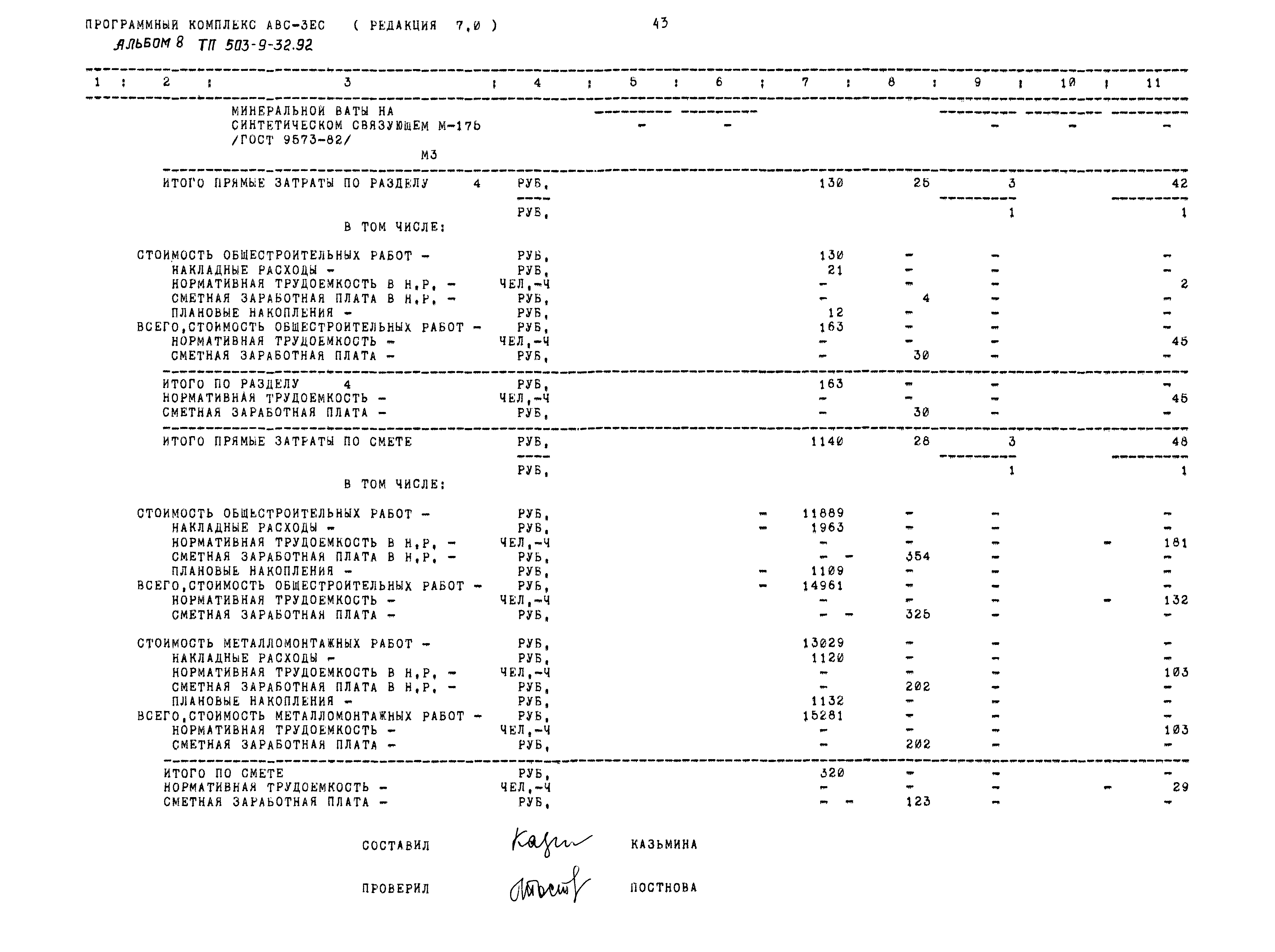 Типовой проект 503-9-32.92