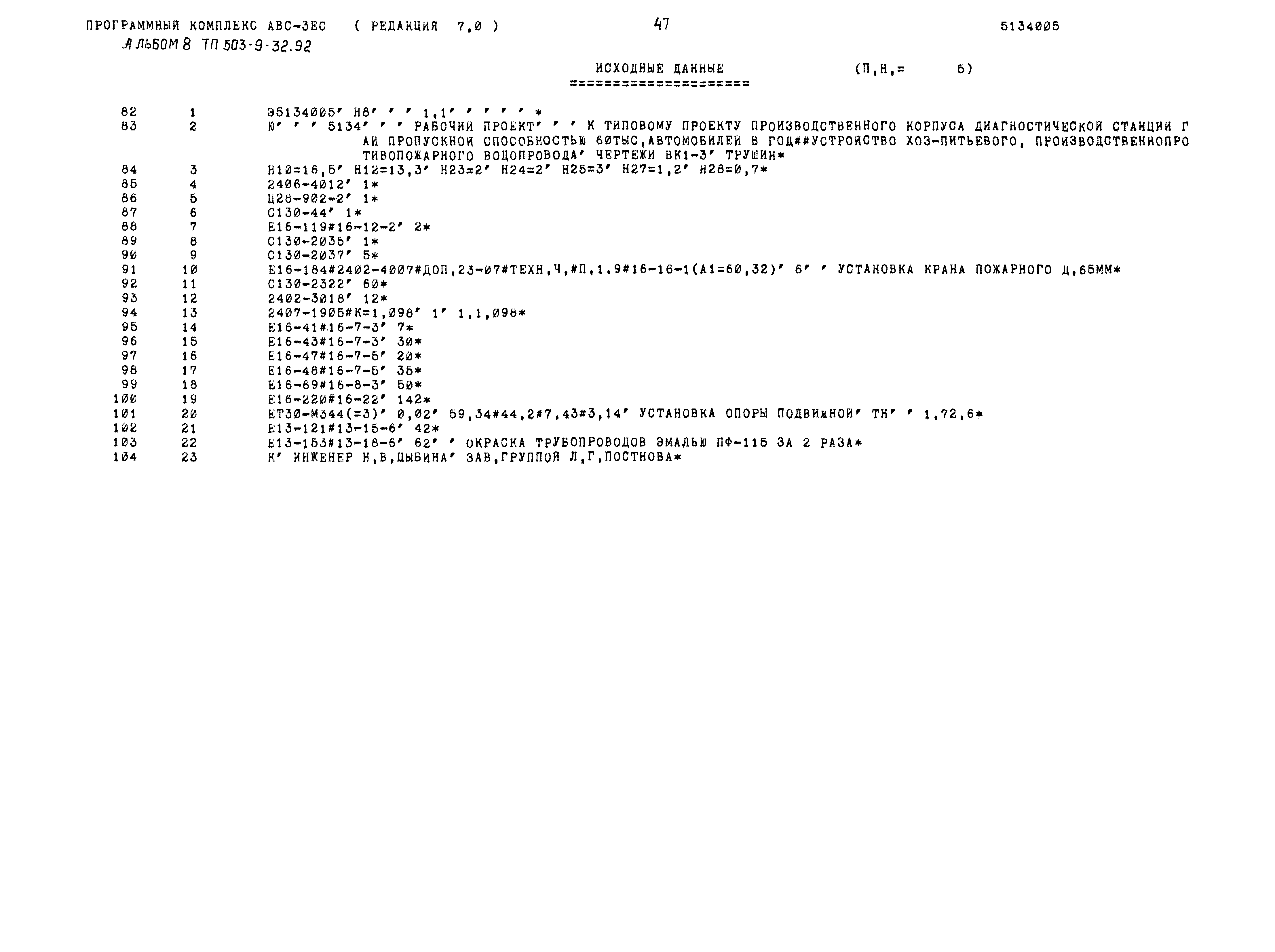 Типовой проект 503-9-32.92