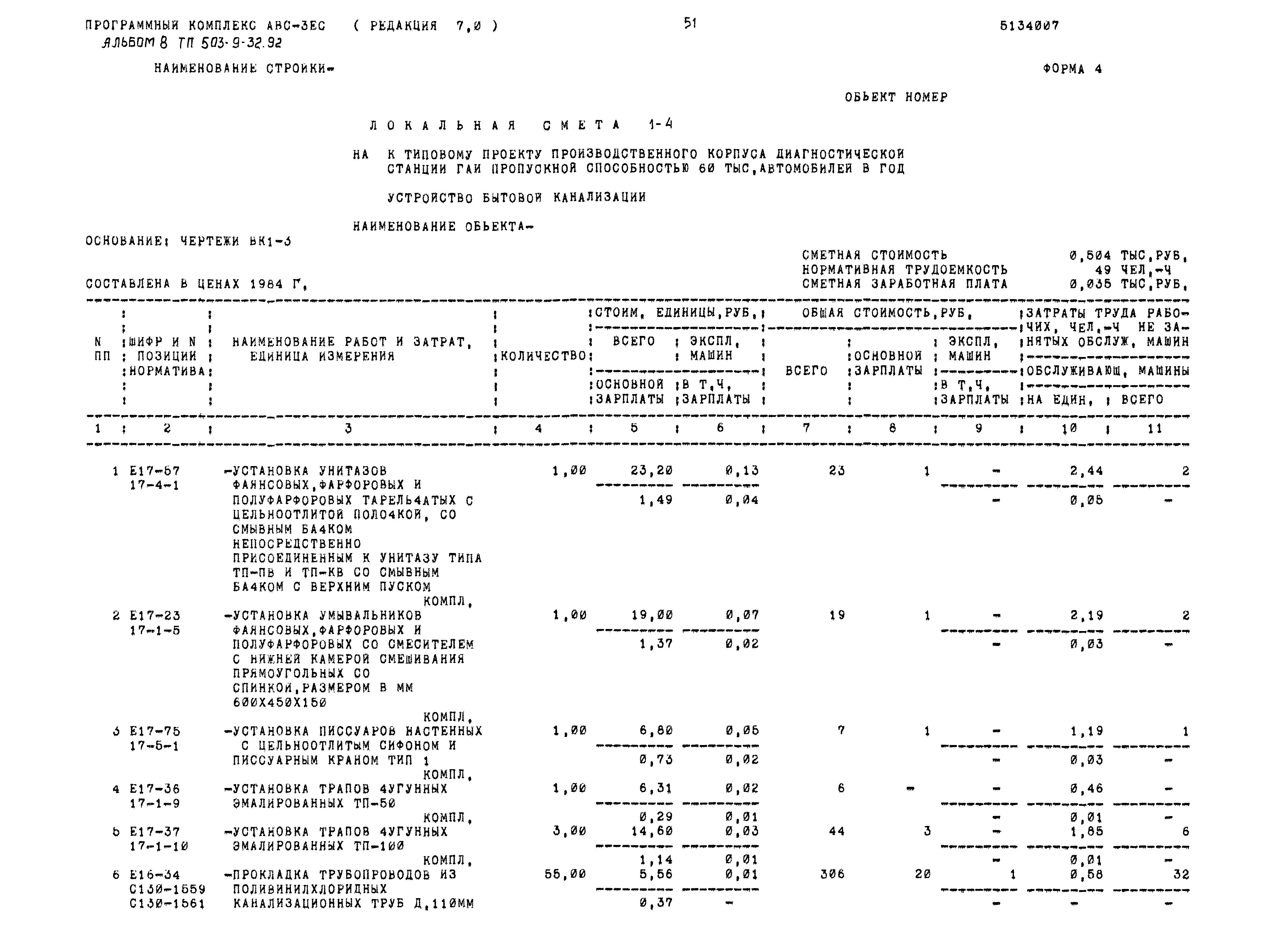 Типовой проект 503-9-32.92