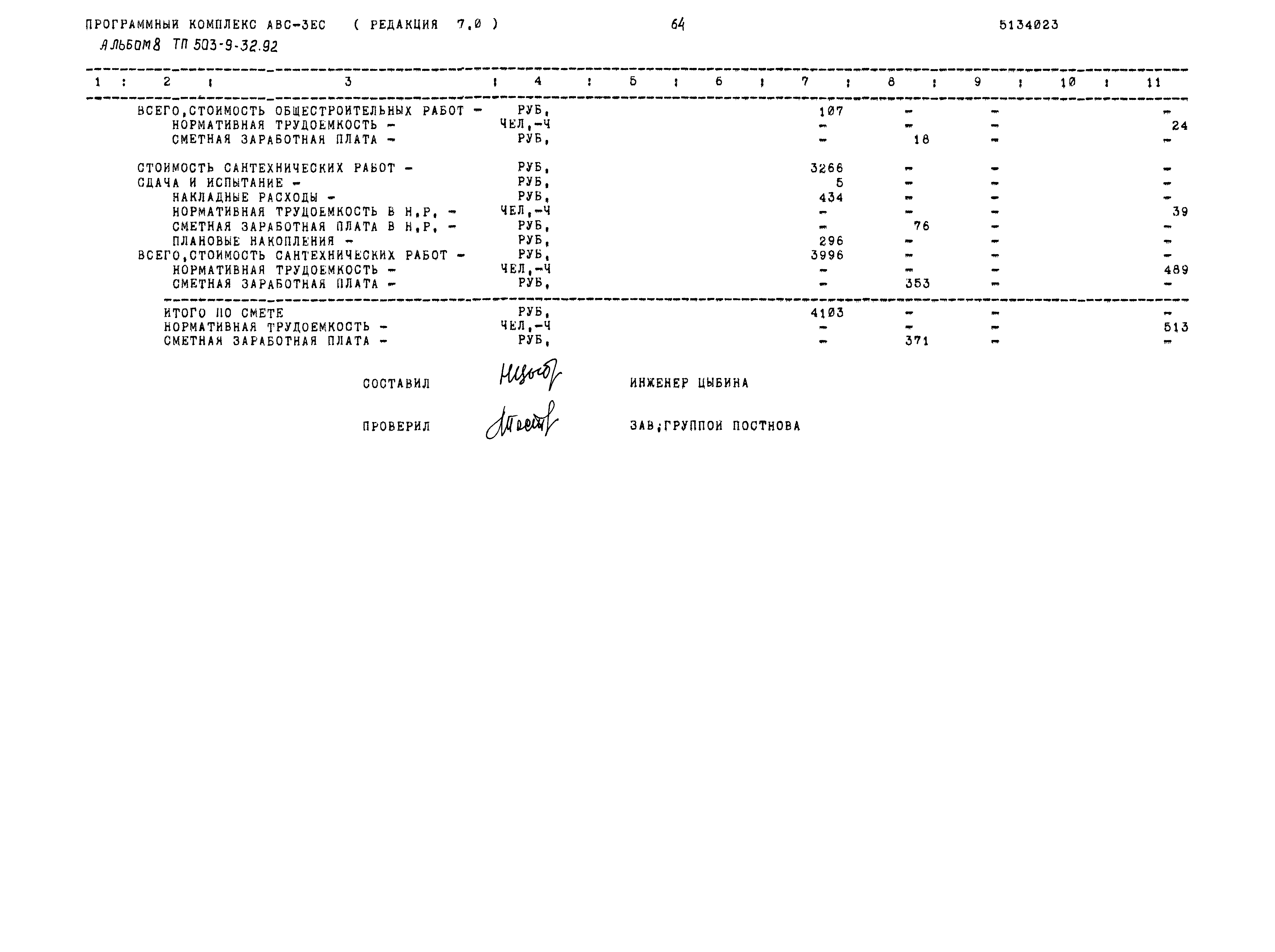 Типовой проект 503-9-32.92