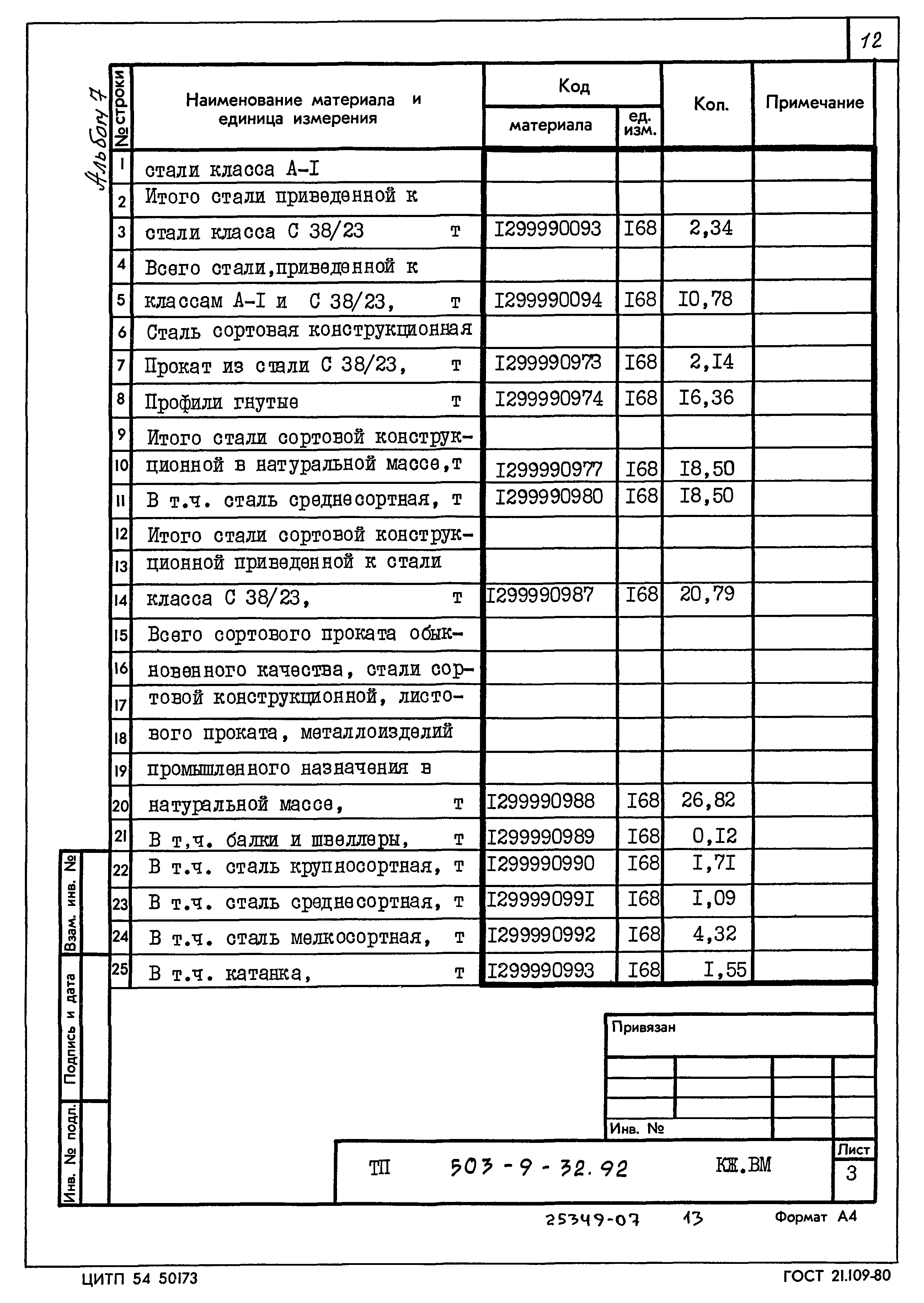 Типовой проект 503-9-32.92