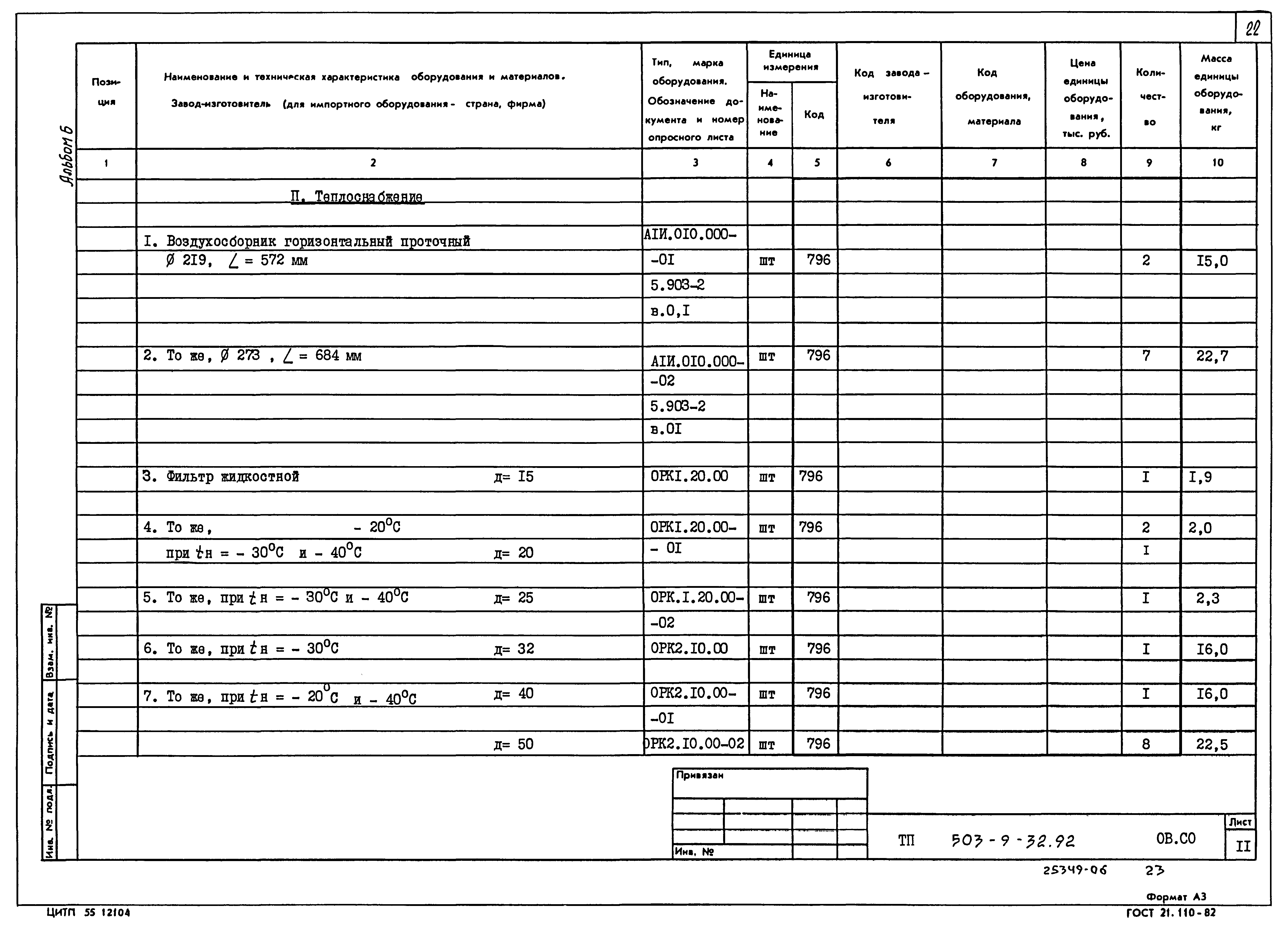 Типовой проект 503-9-32.92
