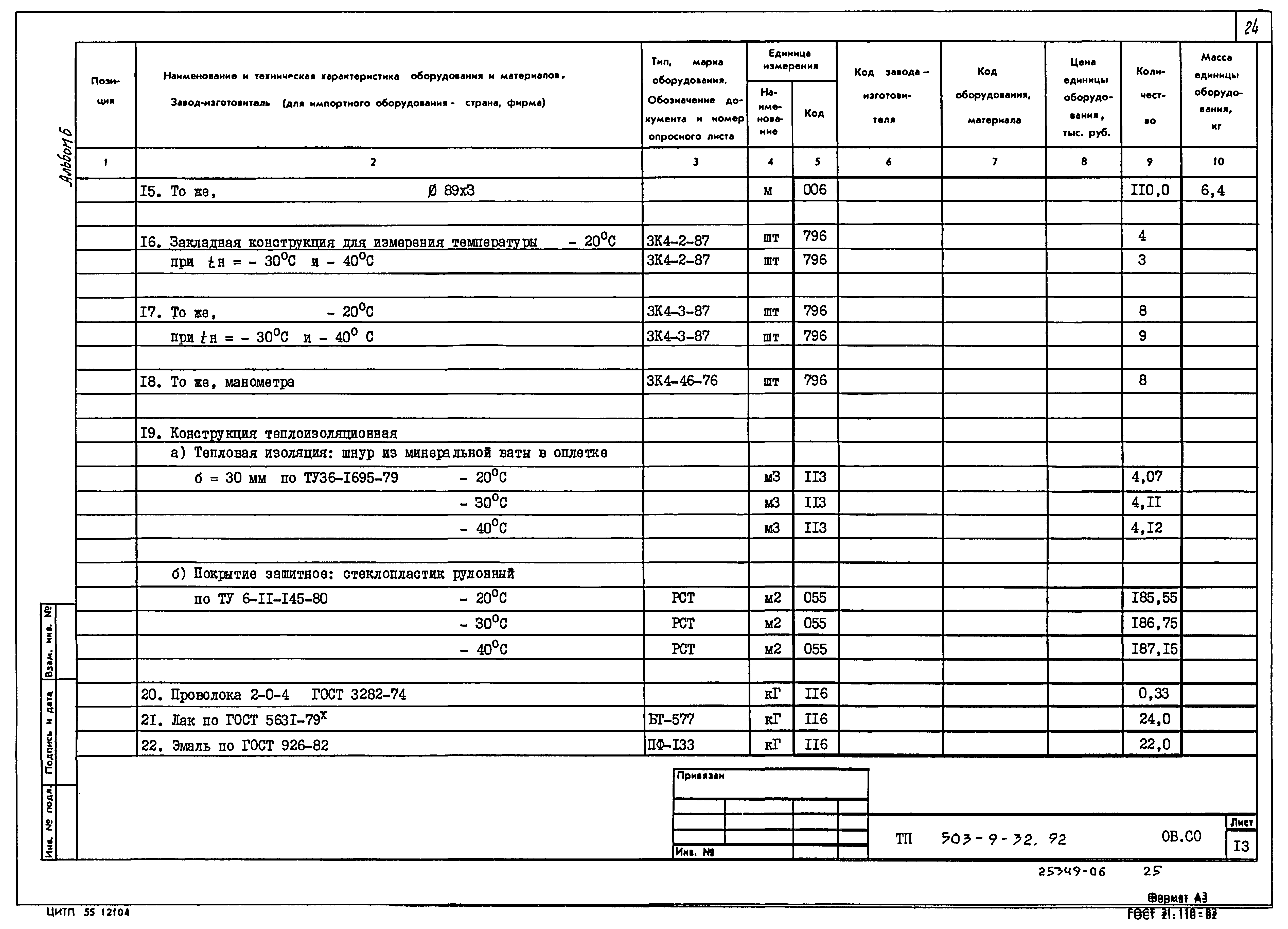 Типовой проект 503-9-32.92