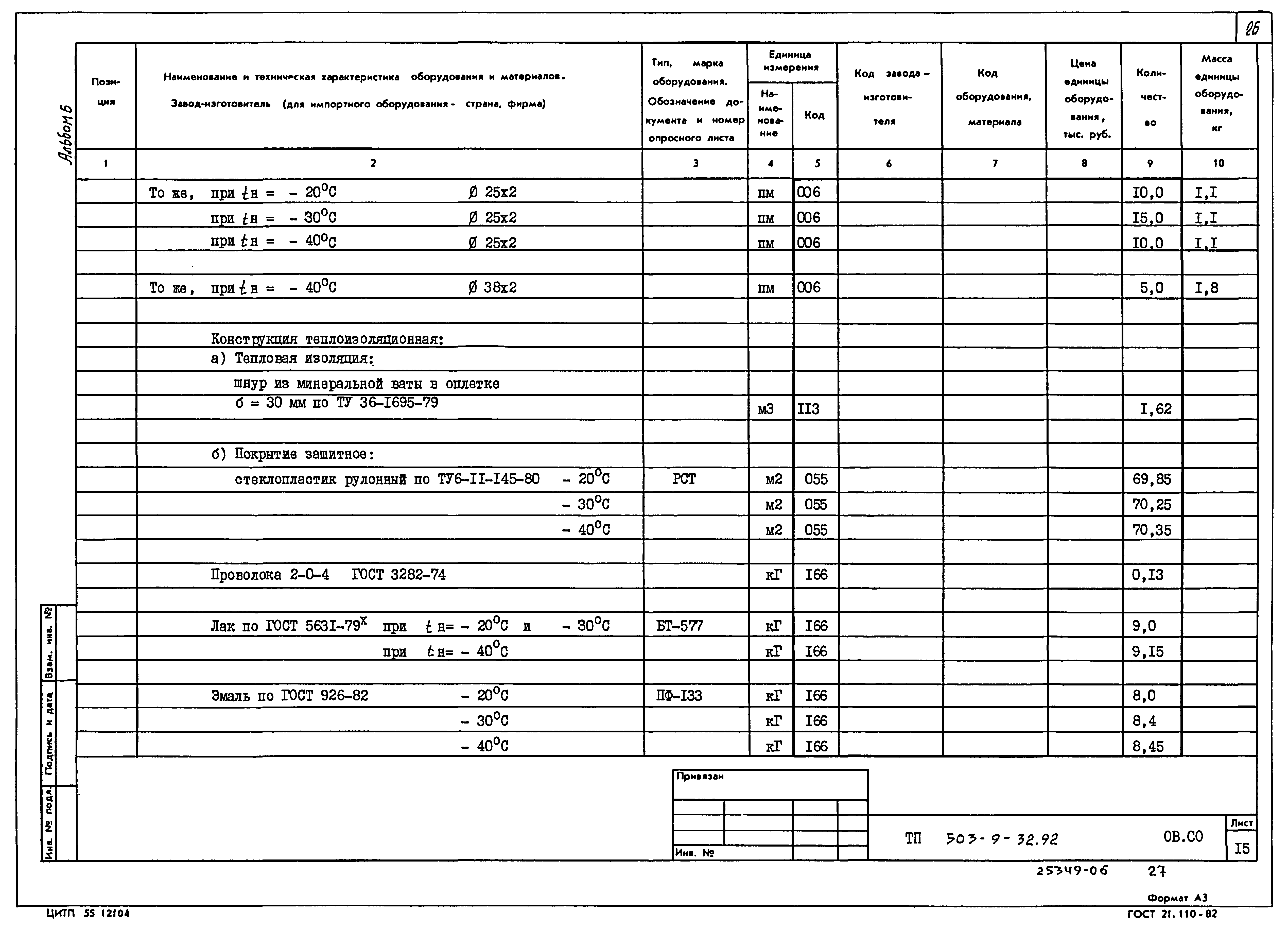 Типовой проект 503-9-32.92