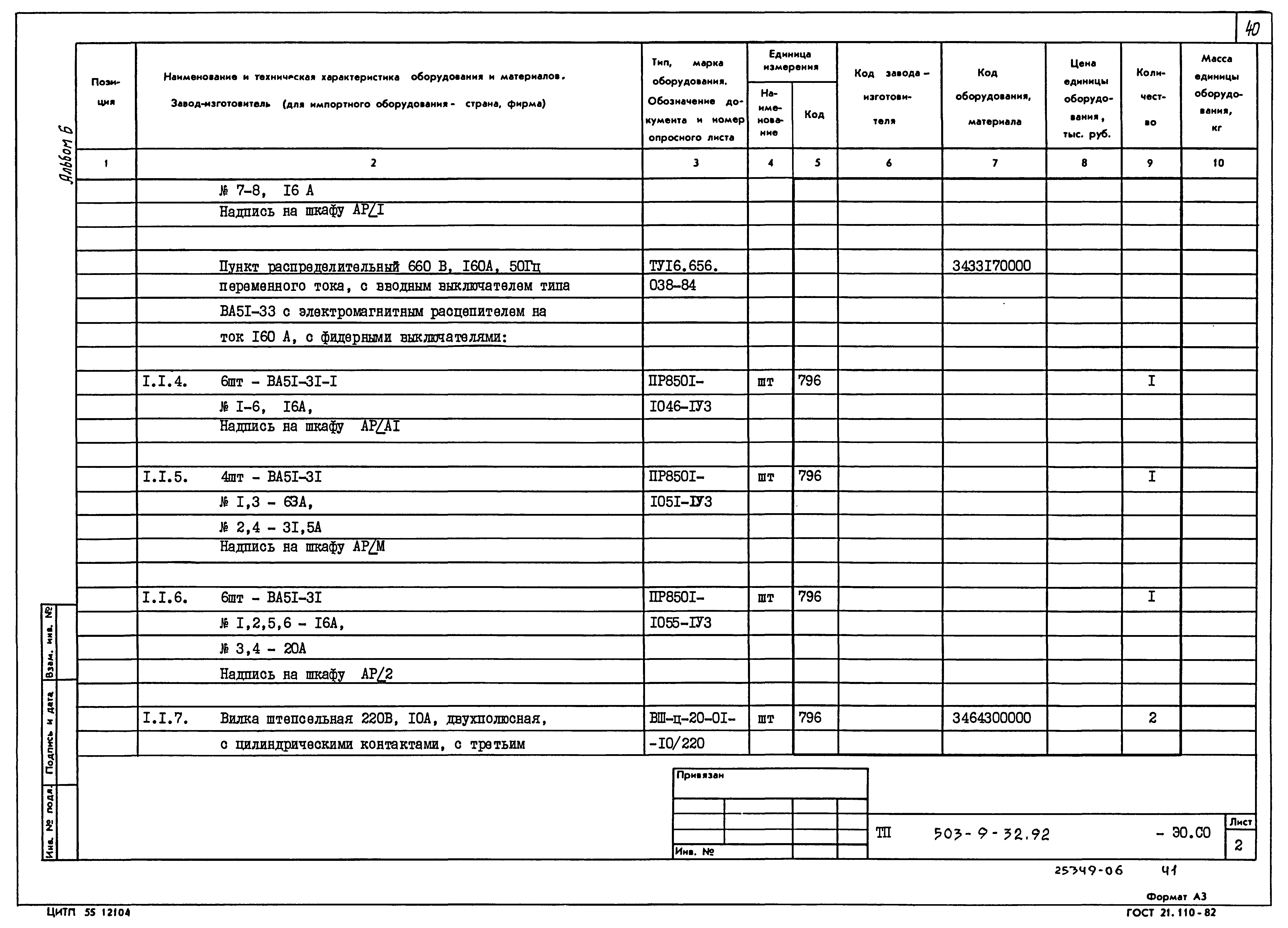 Типовой проект 503-9-32.92