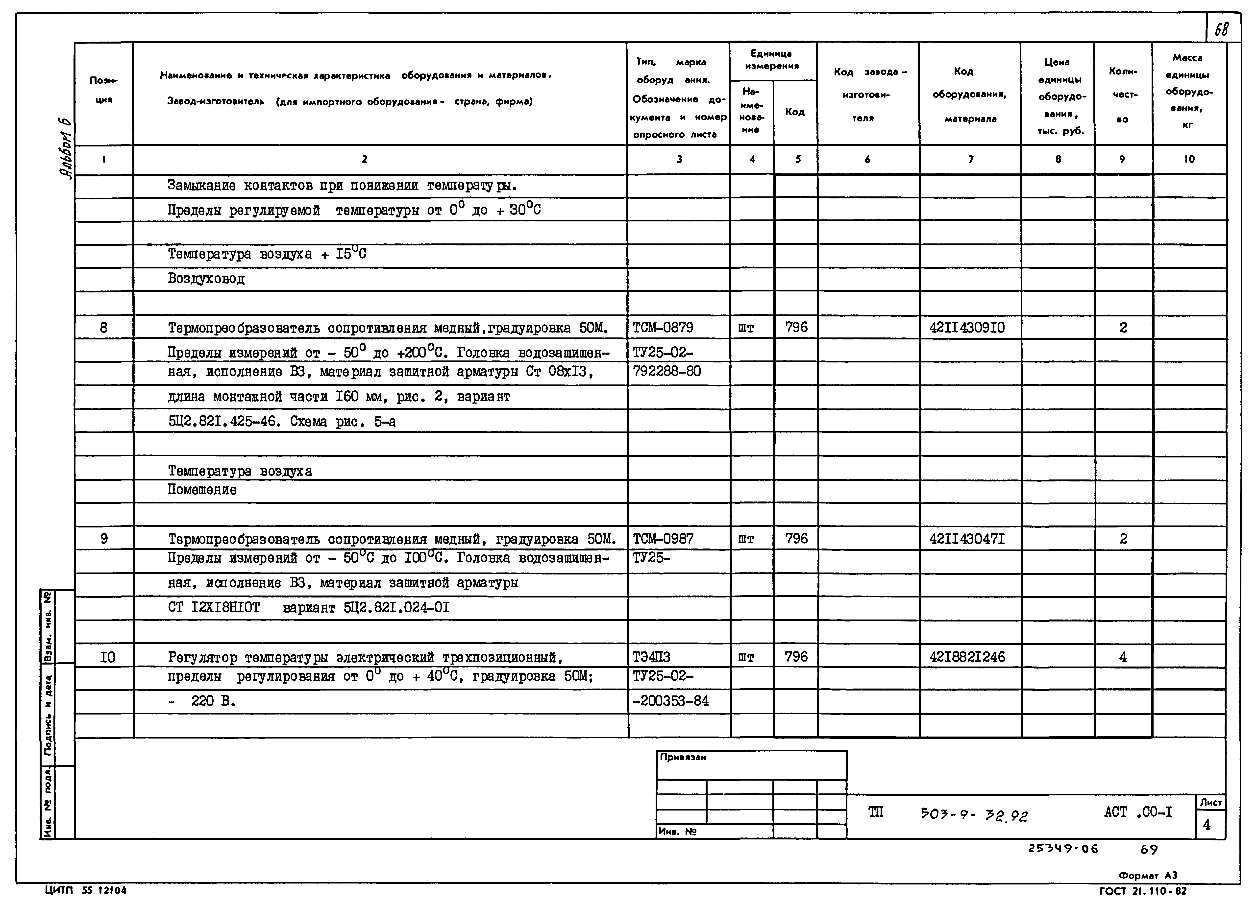 Типовой проект 503-9-32.92