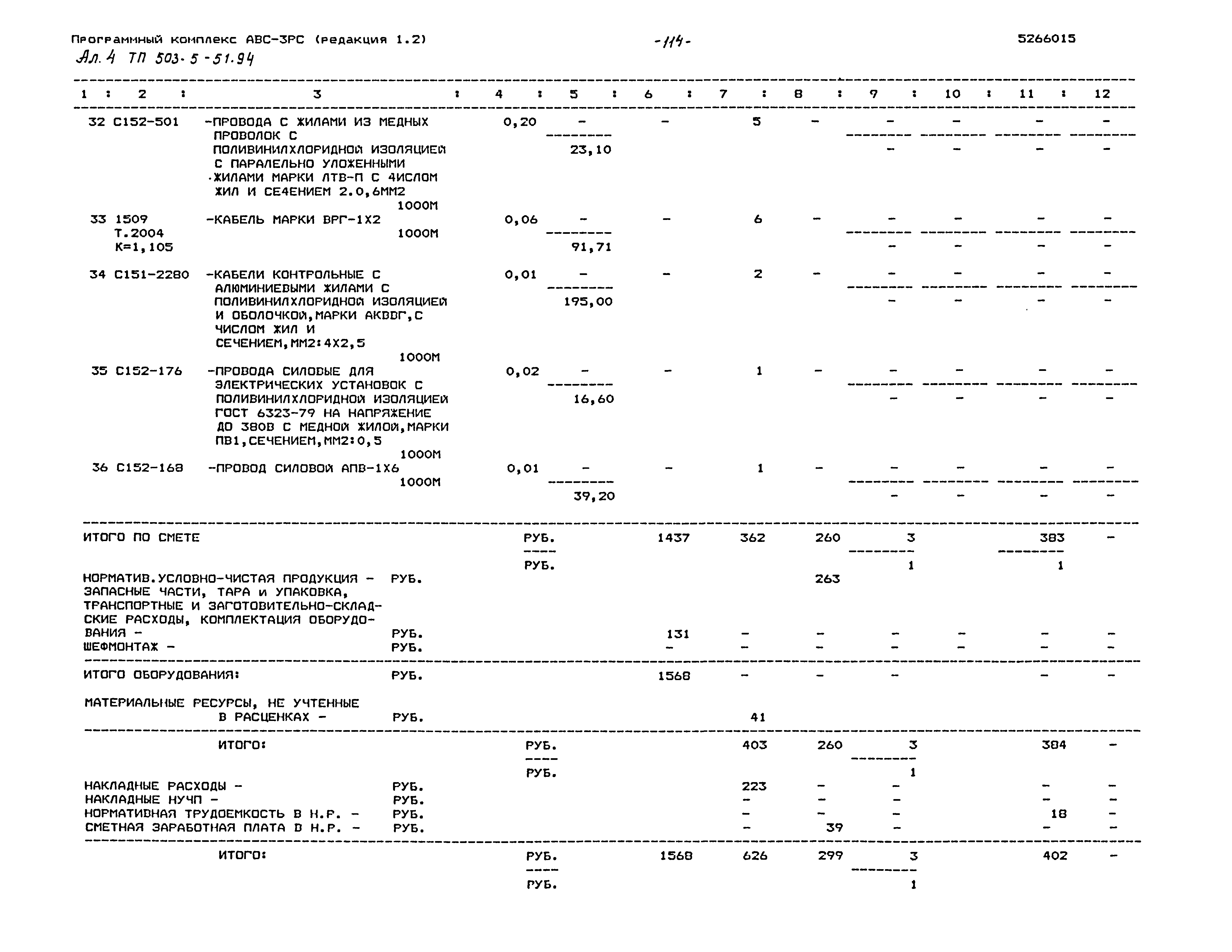 Типовой проект 503-5-51.94