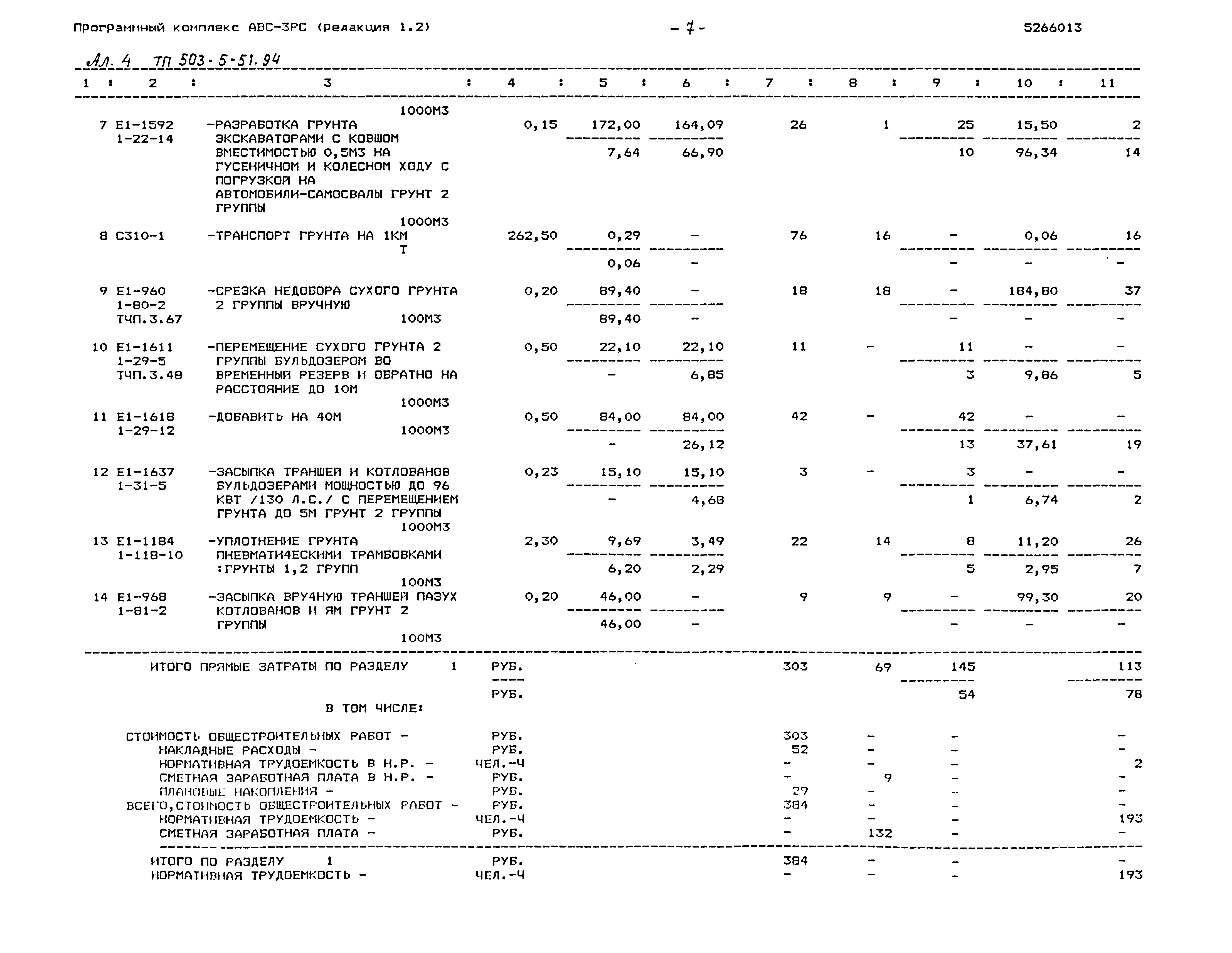 Типовой проект 503-5-51.94