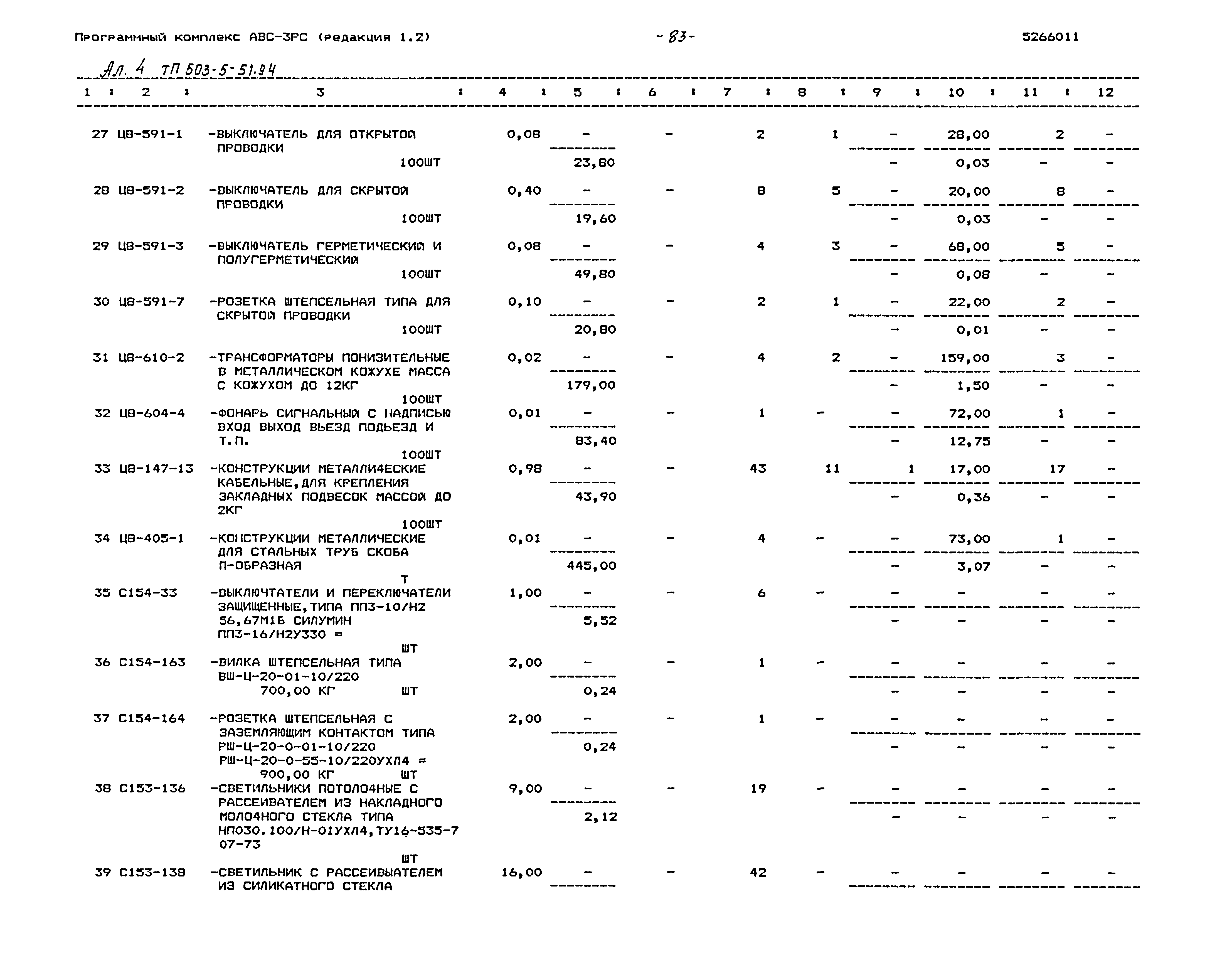 Типовой проект 503-5-51.94