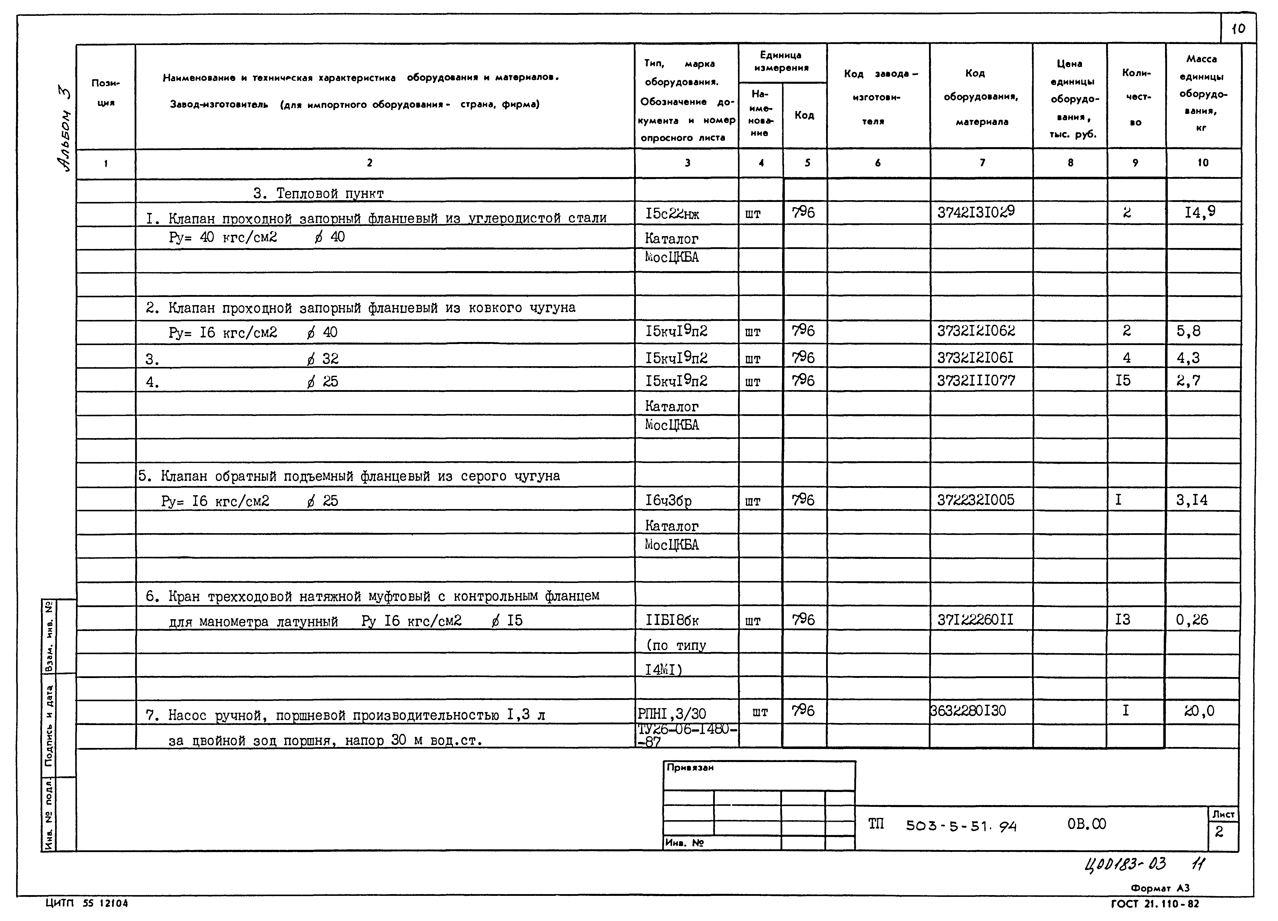 Типовой проект 503-5-51.94