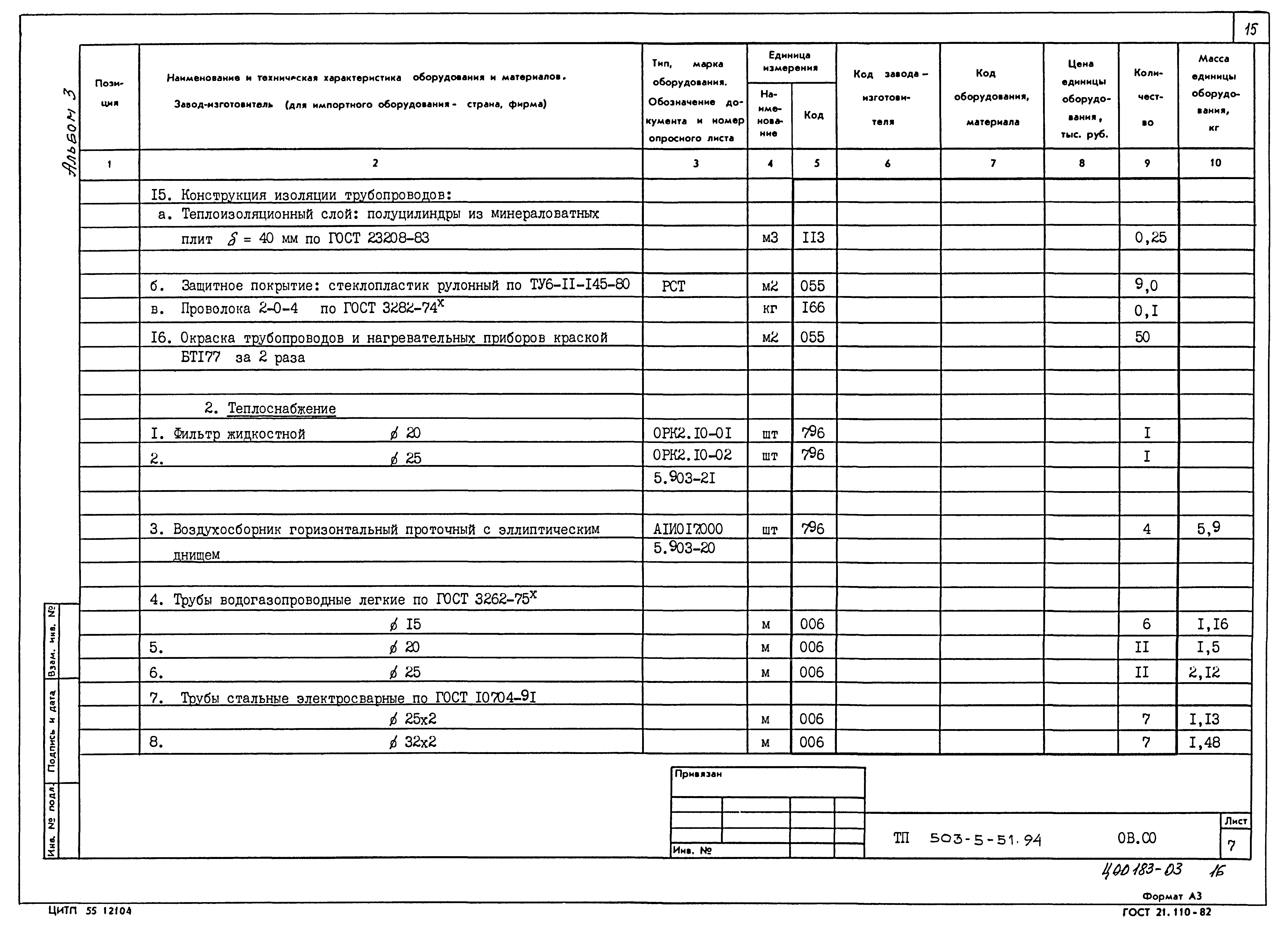 Типовой проект 503-5-51.94
