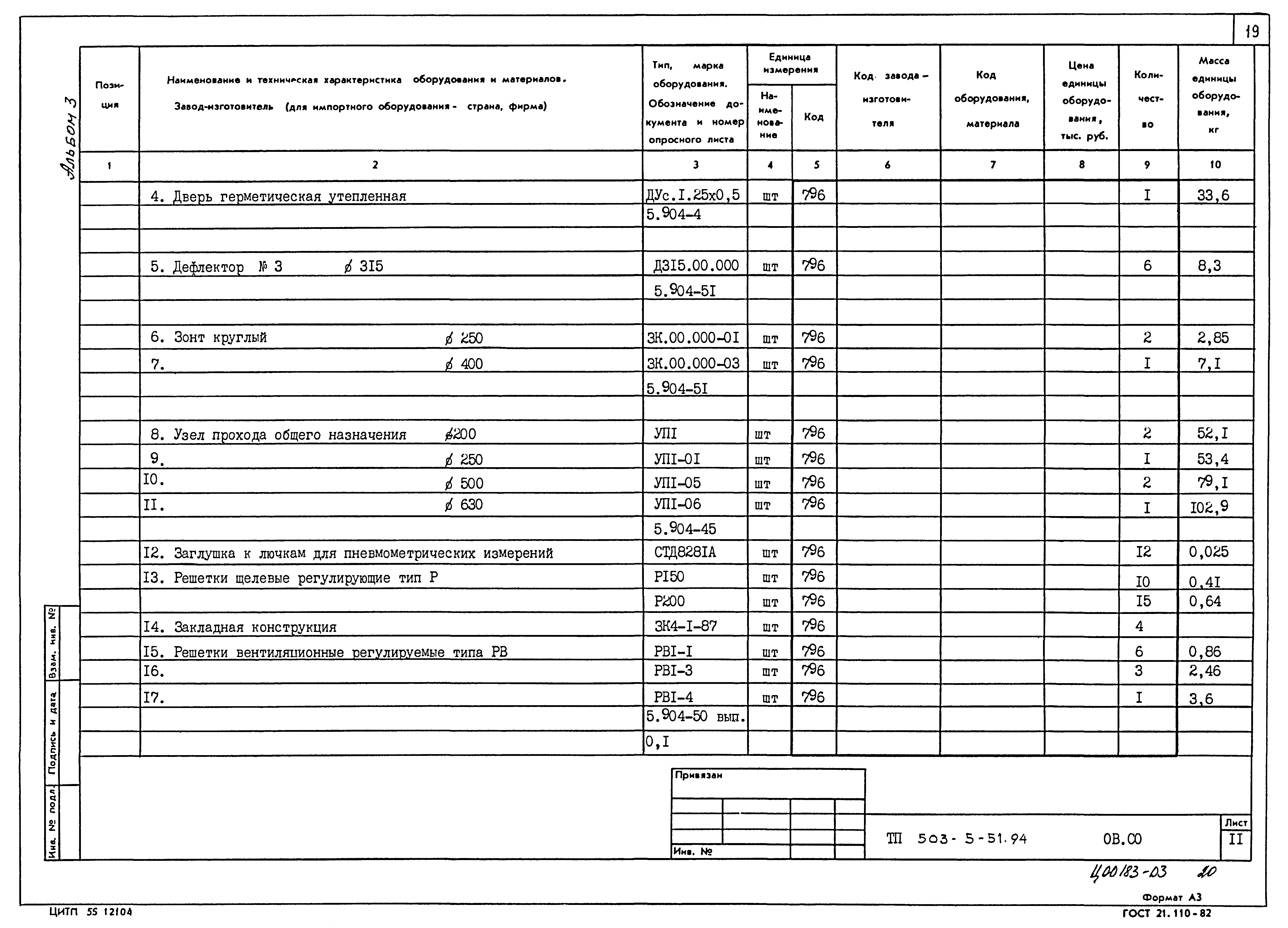 Типовой проект 503-5-51.94