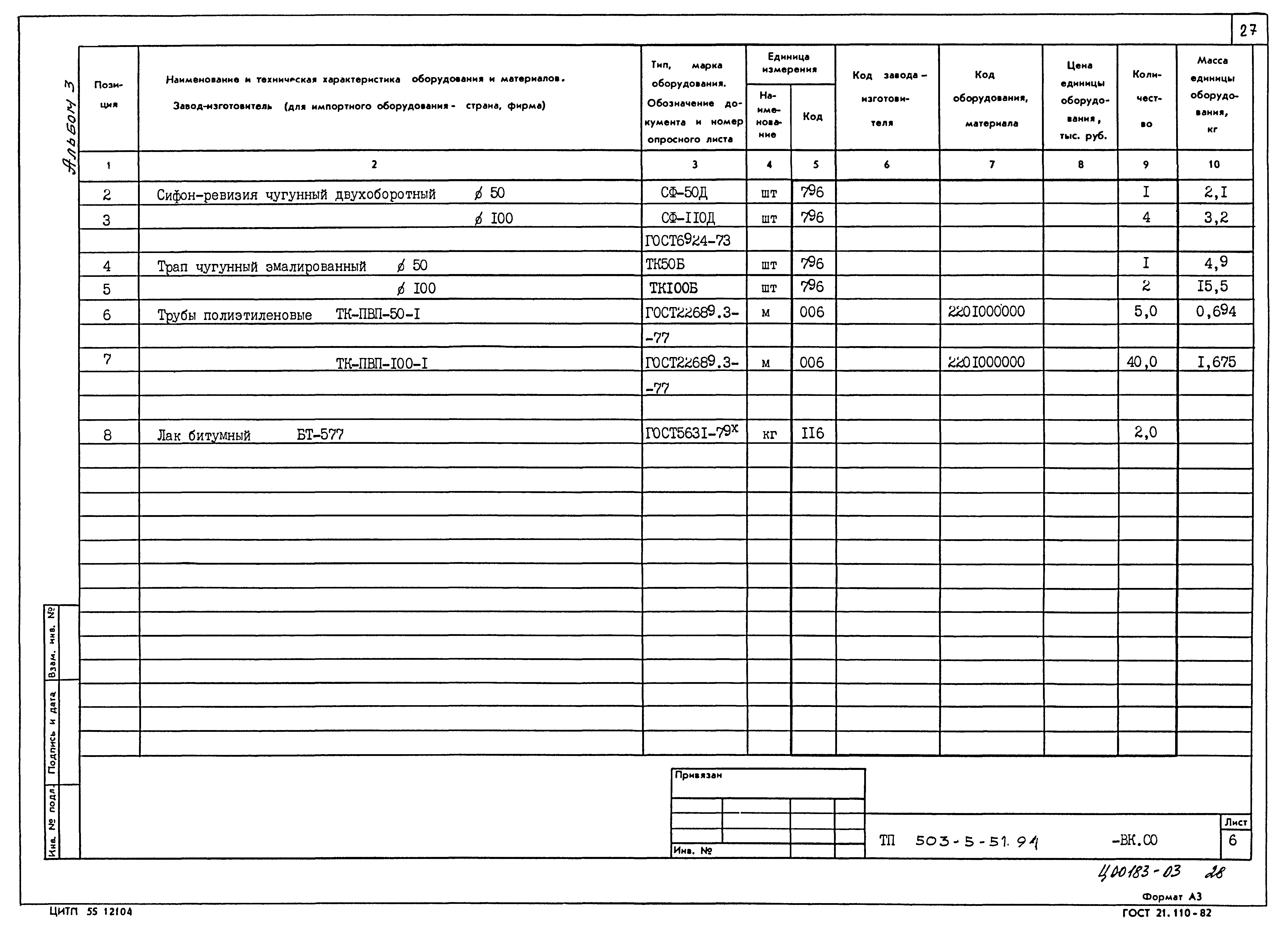 Типовой проект 503-5-51.94