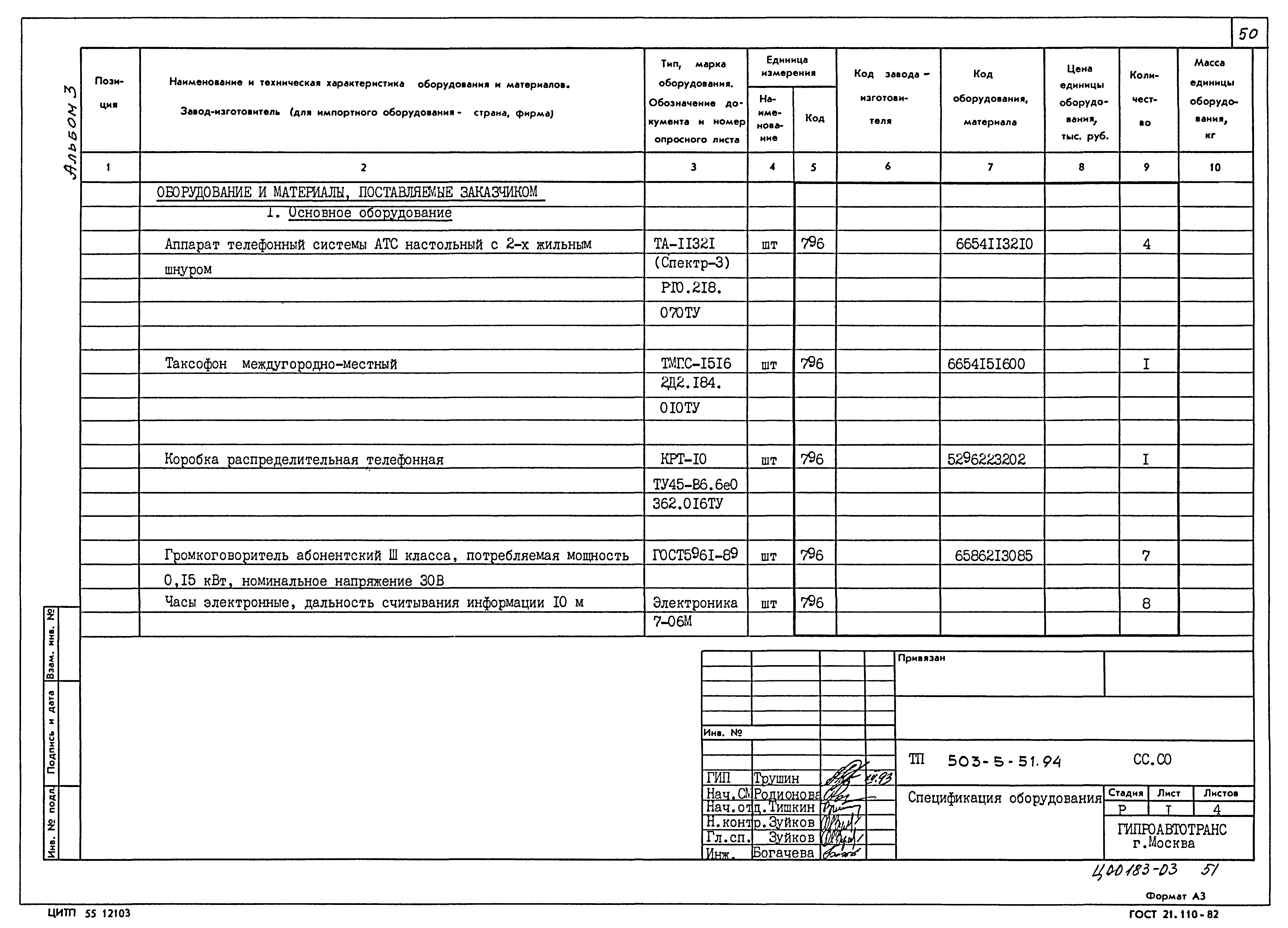 Типовой проект 503-5-51.94