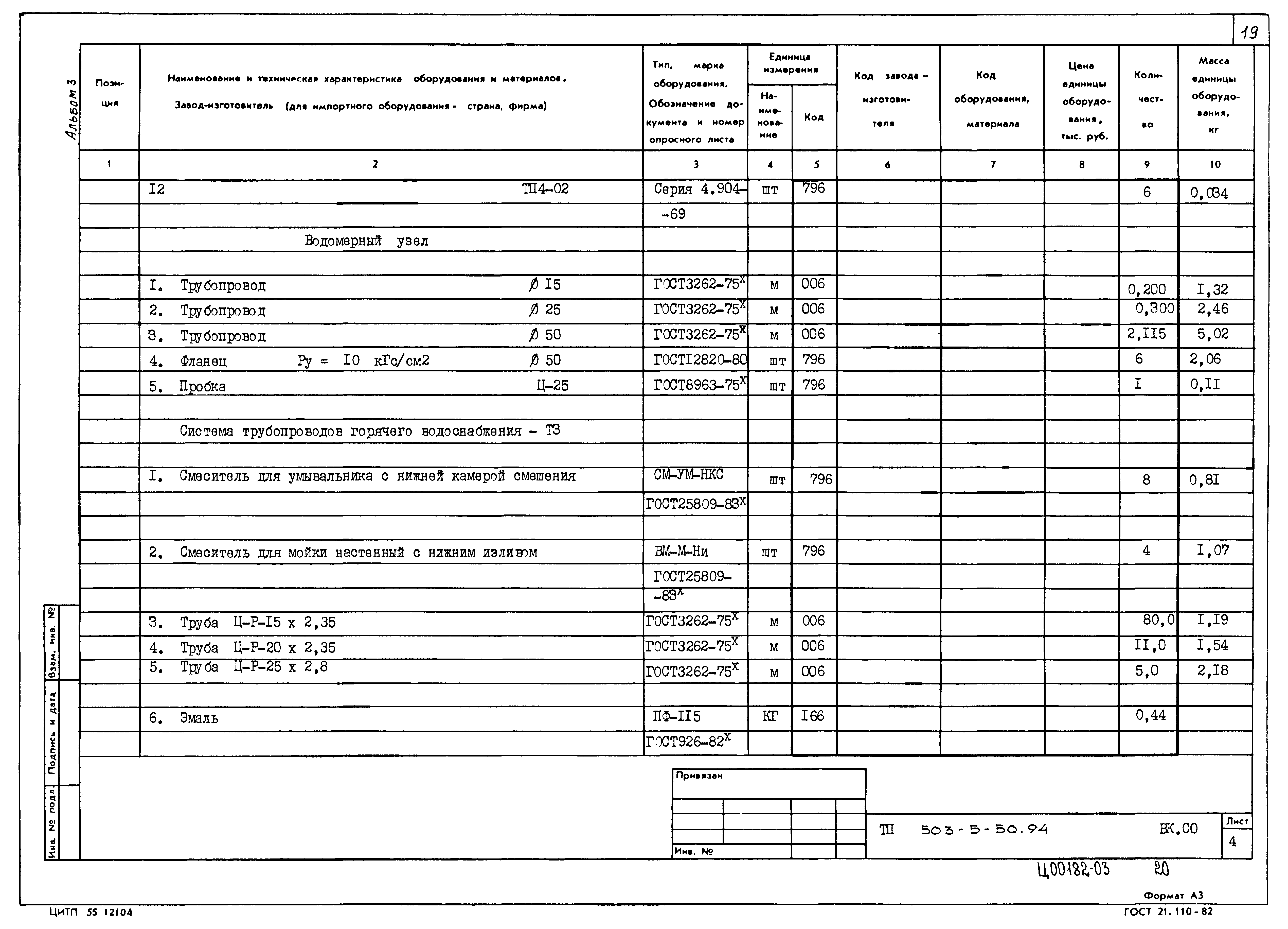 Типовой проект 503-5-50.94