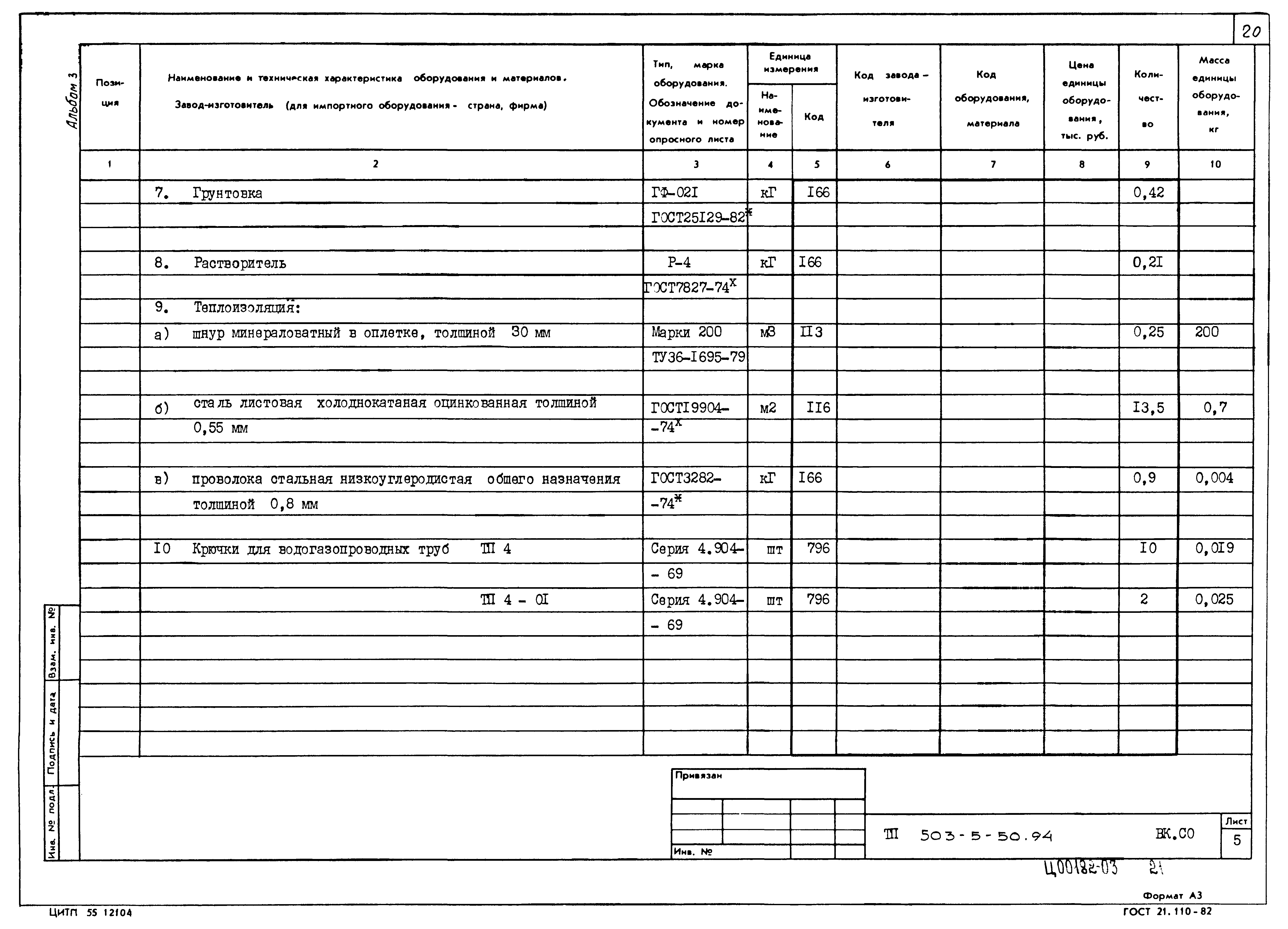 Типовой проект 503-5-50.94