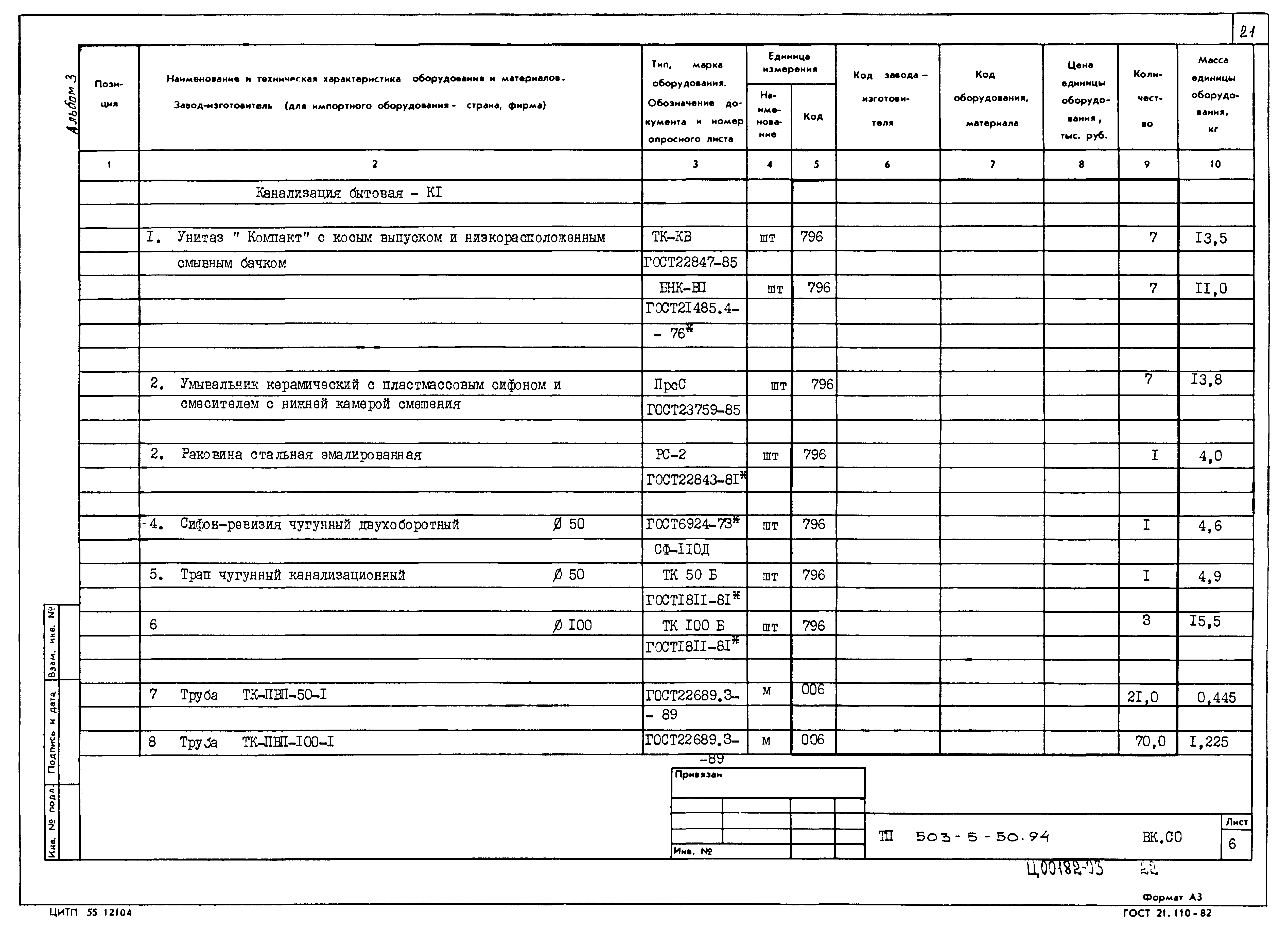 Типовой проект 503-5-50.94