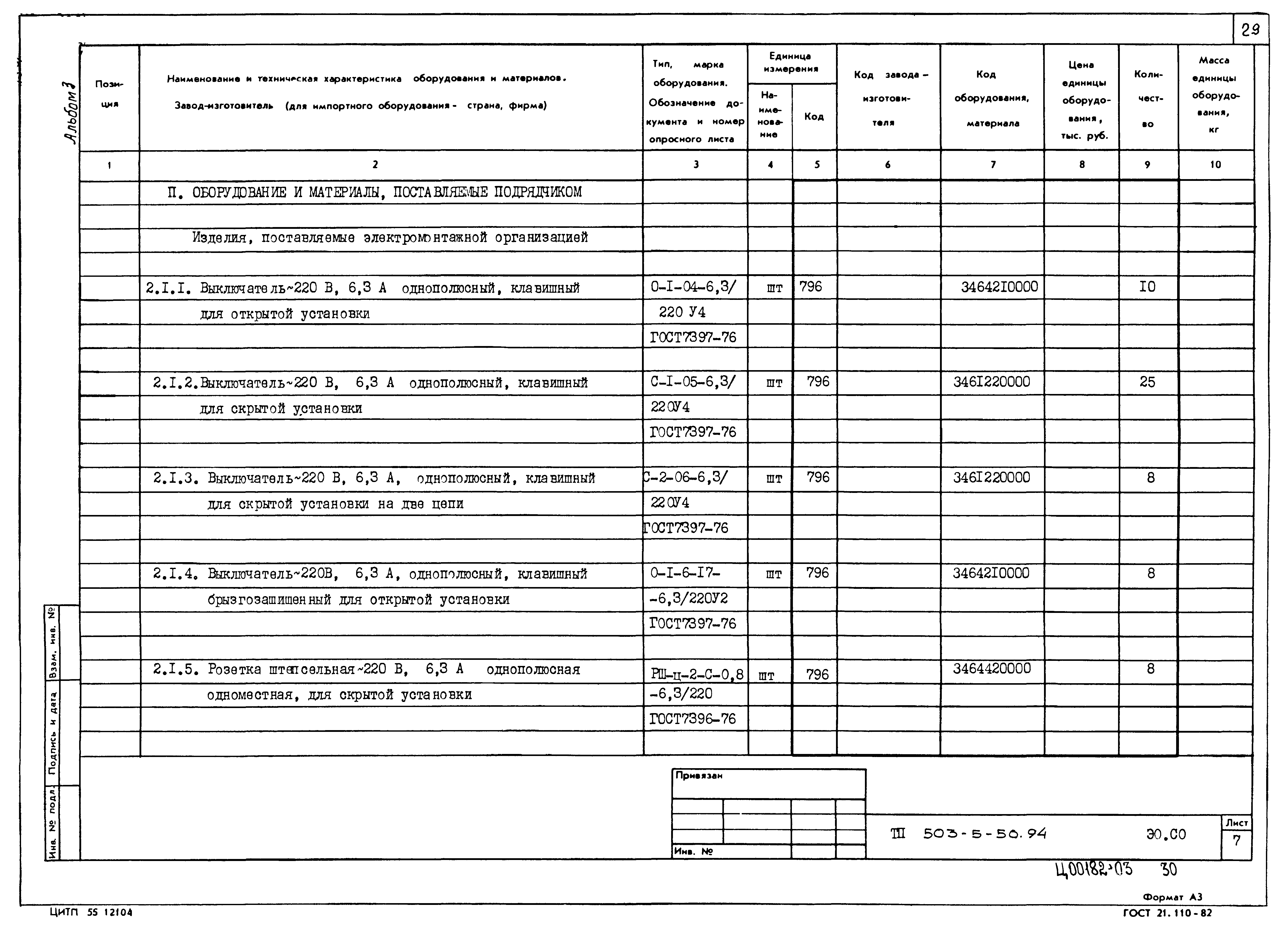 Типовой проект 503-5-50.94