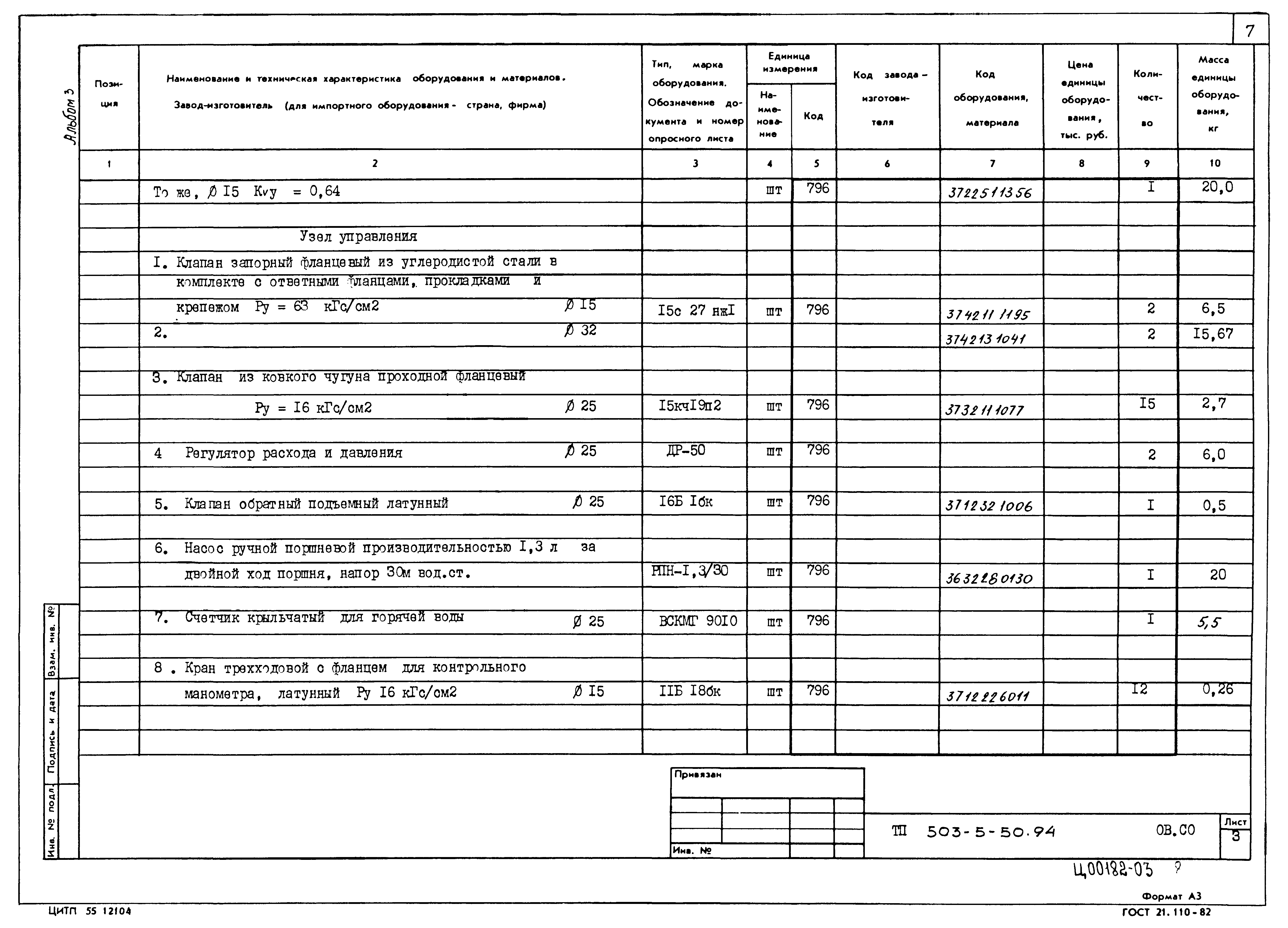 Типовой проект 503-5-50.94