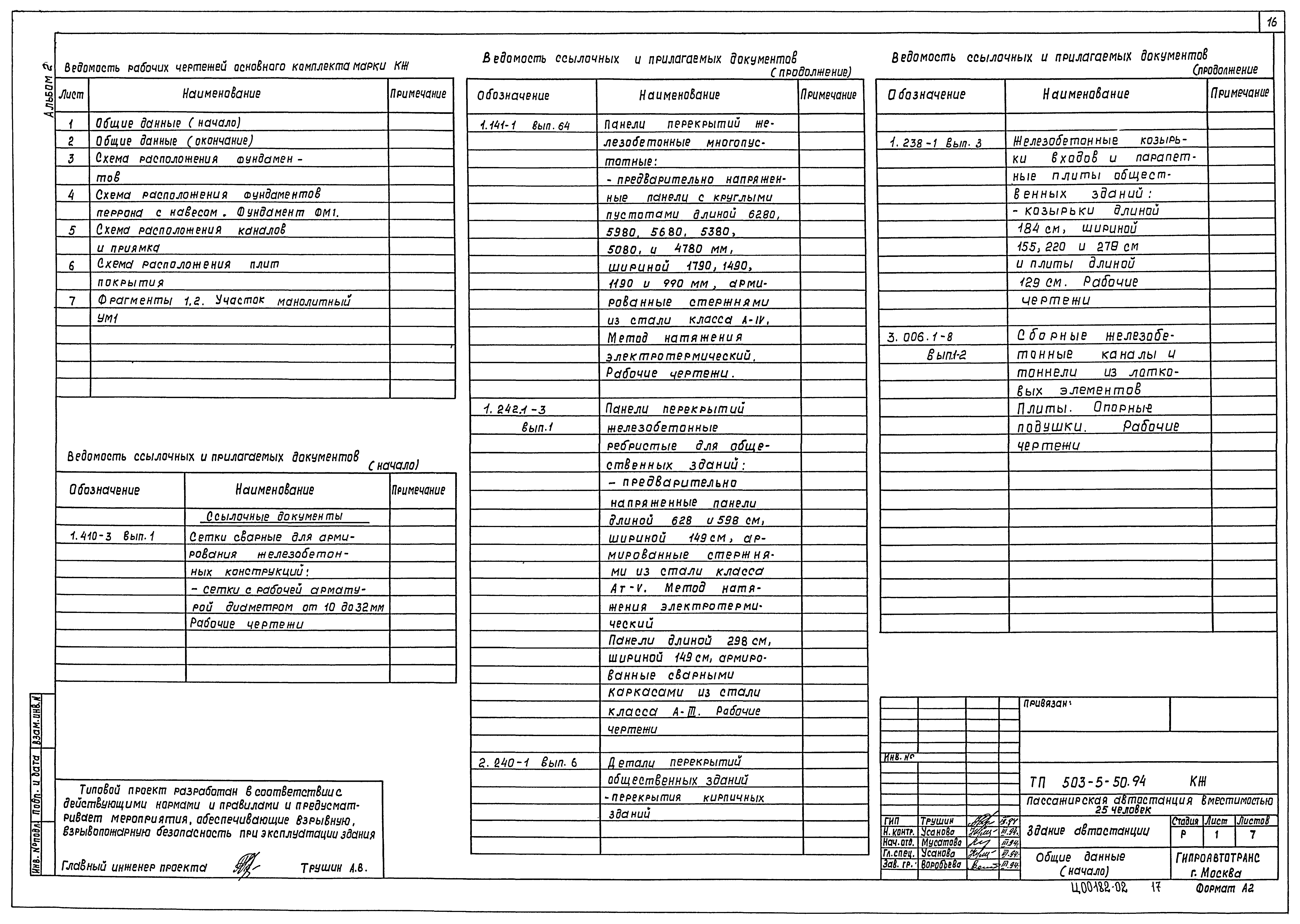 Типовой проект 503-5-50.94