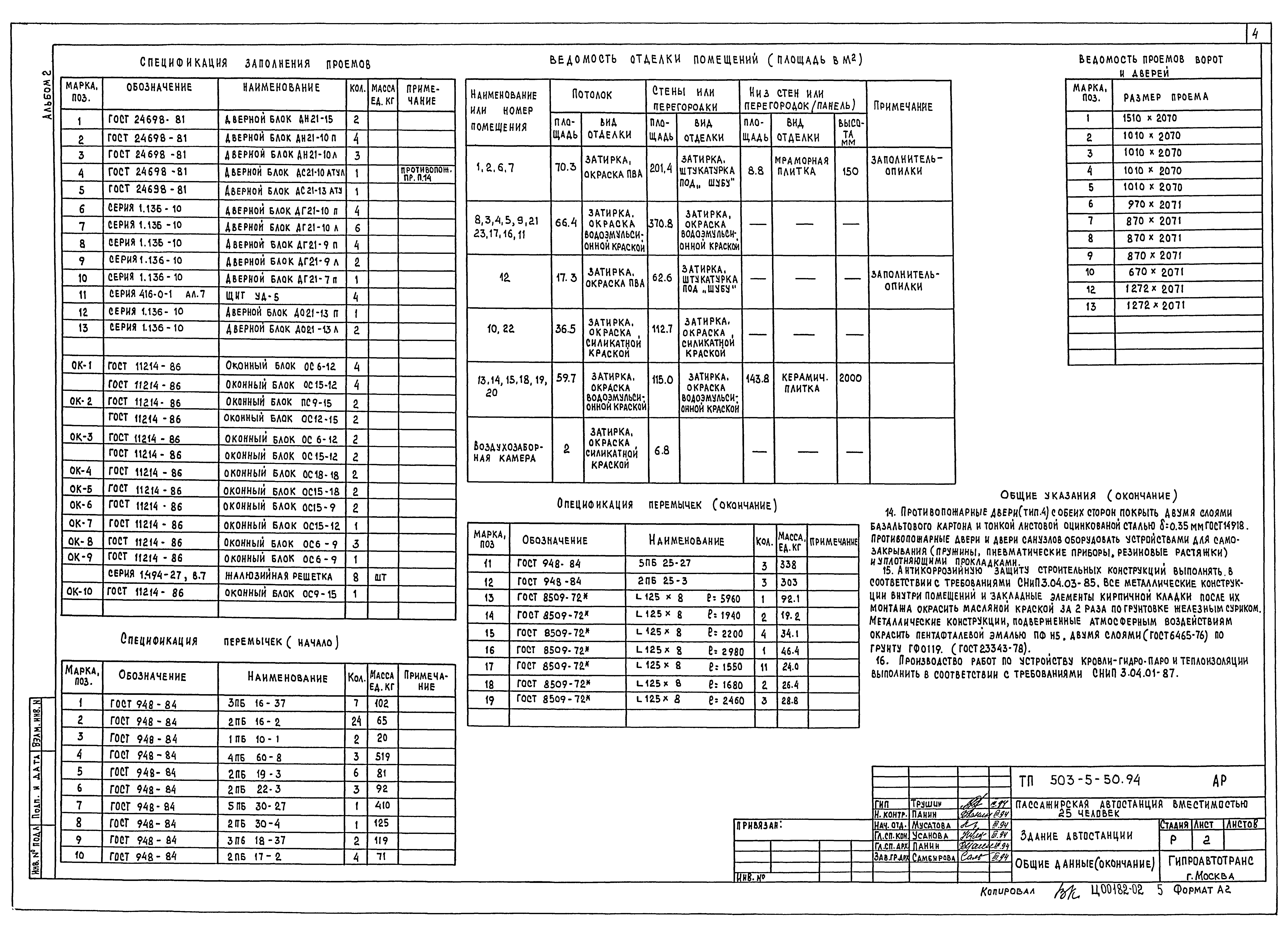 Типовой проект 503-5-50.94