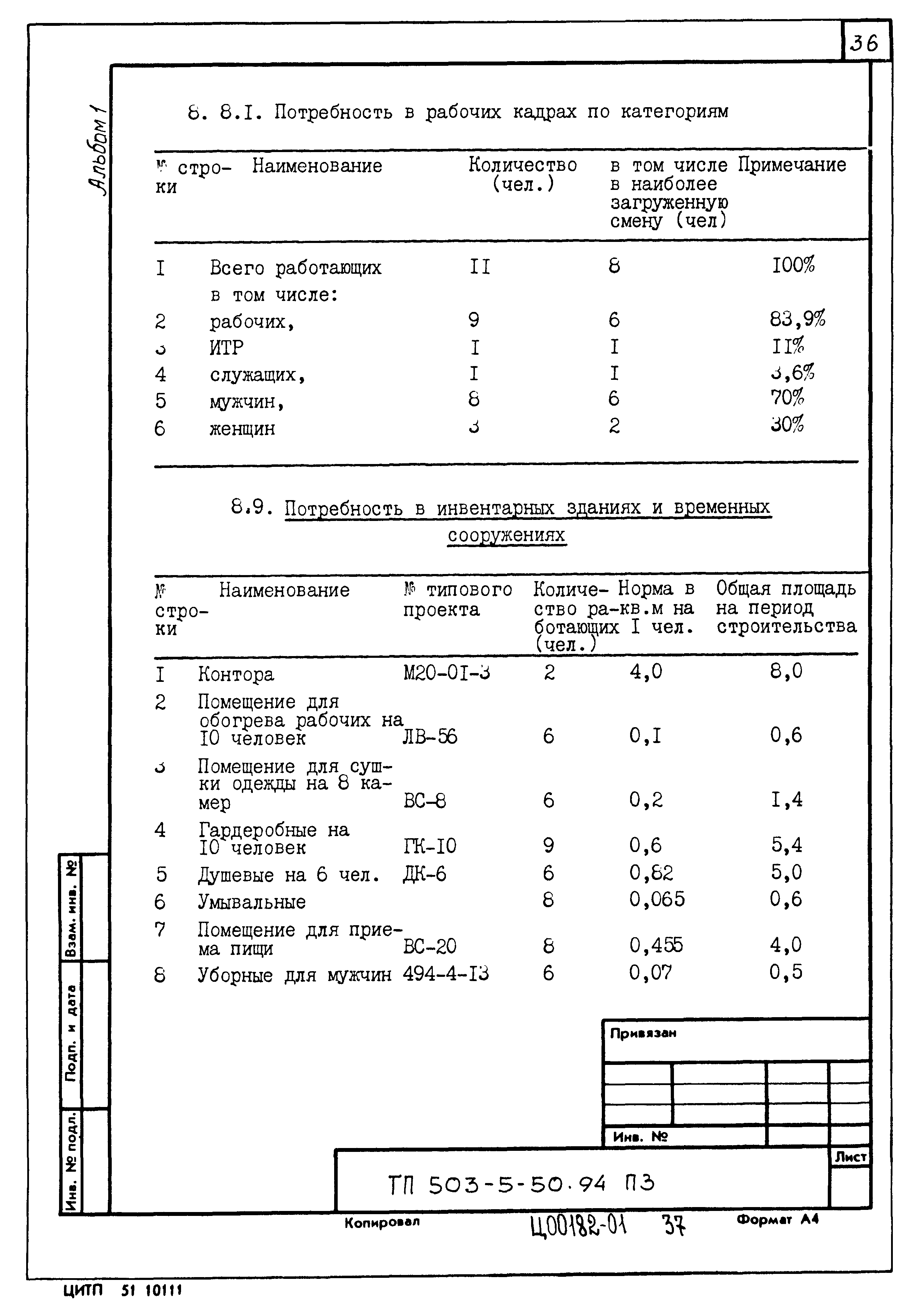 Типовой проект 503-5-50.94