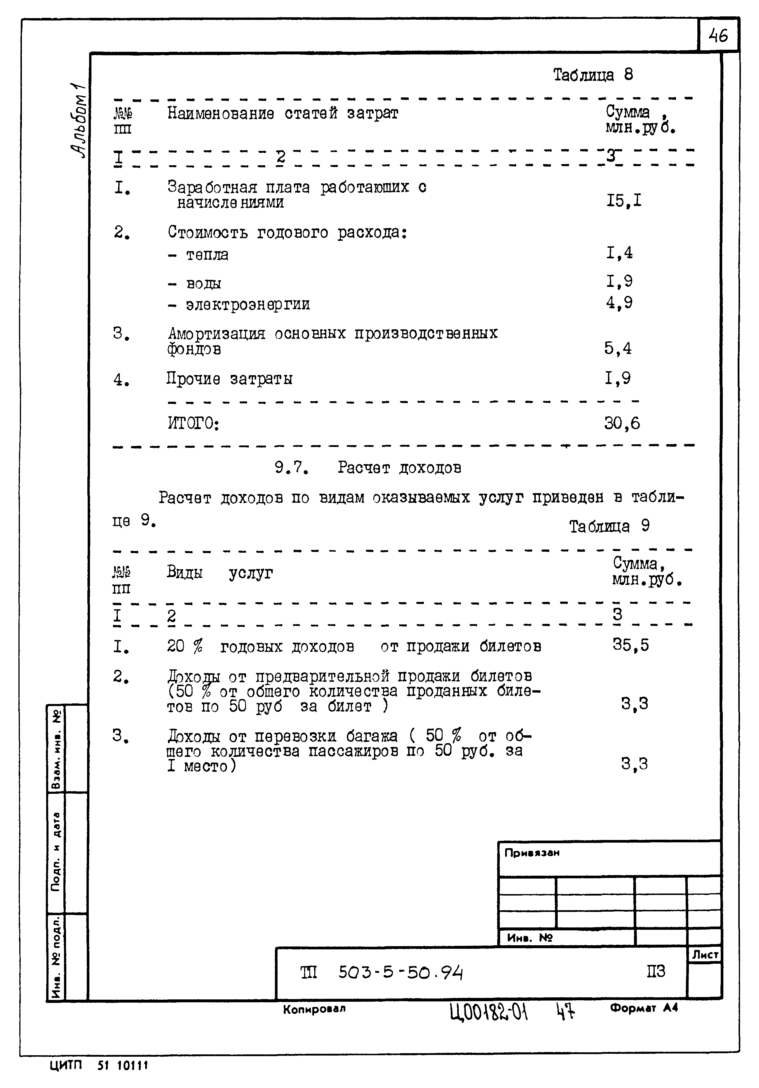 Типовой проект 503-5-50.94