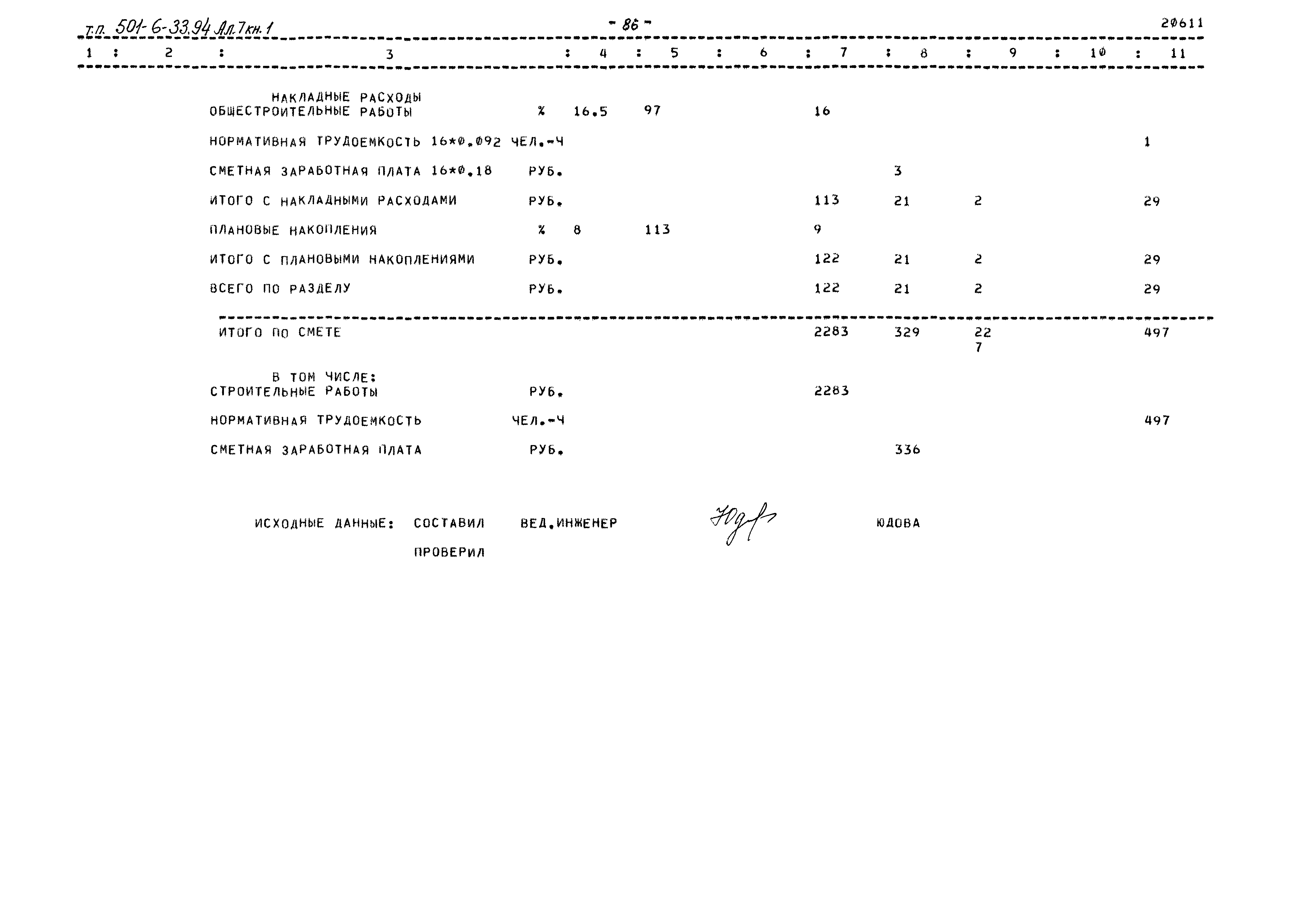 Типовой проект 501-6-33.94