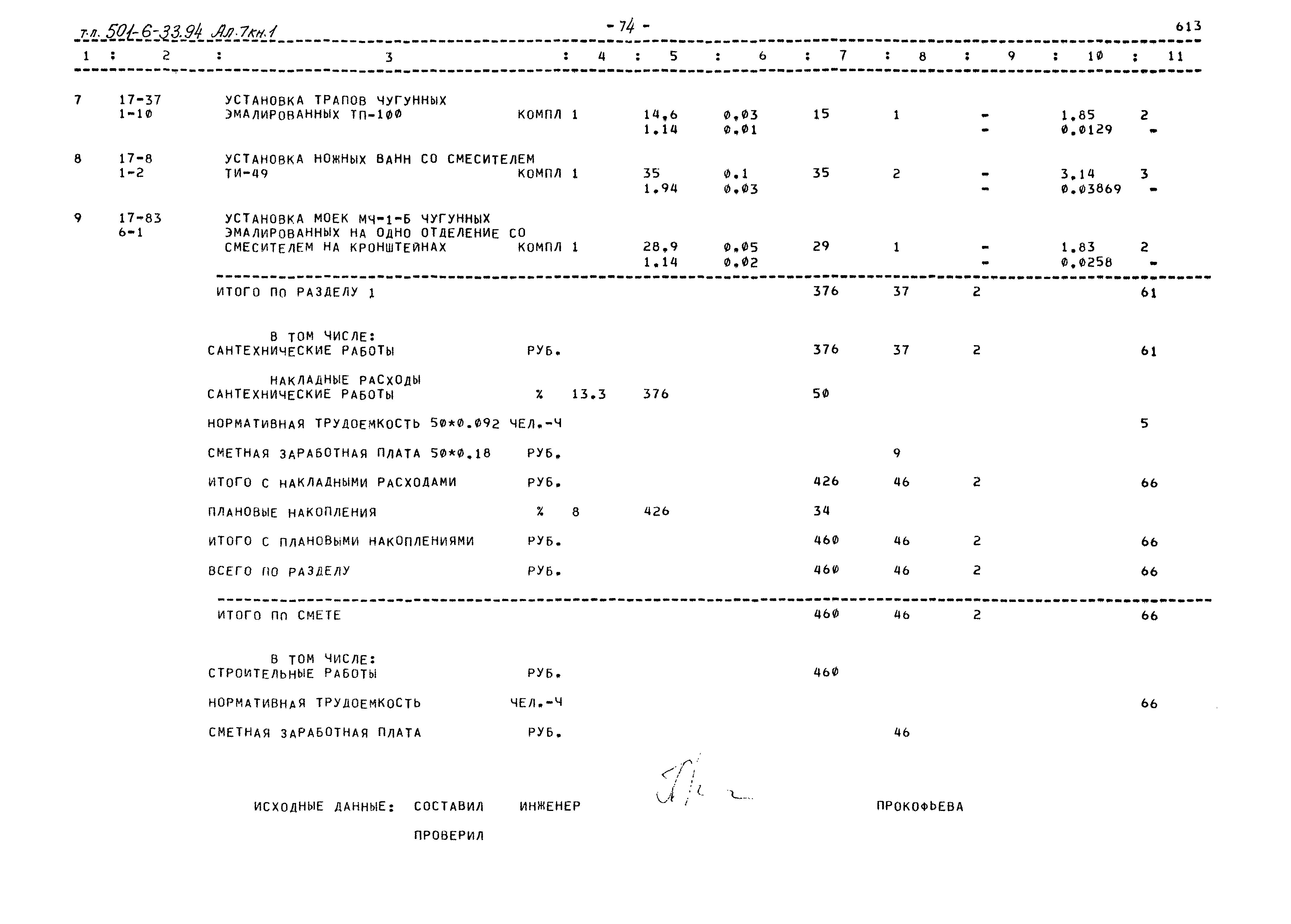 Типовой проект 501-6-33.94