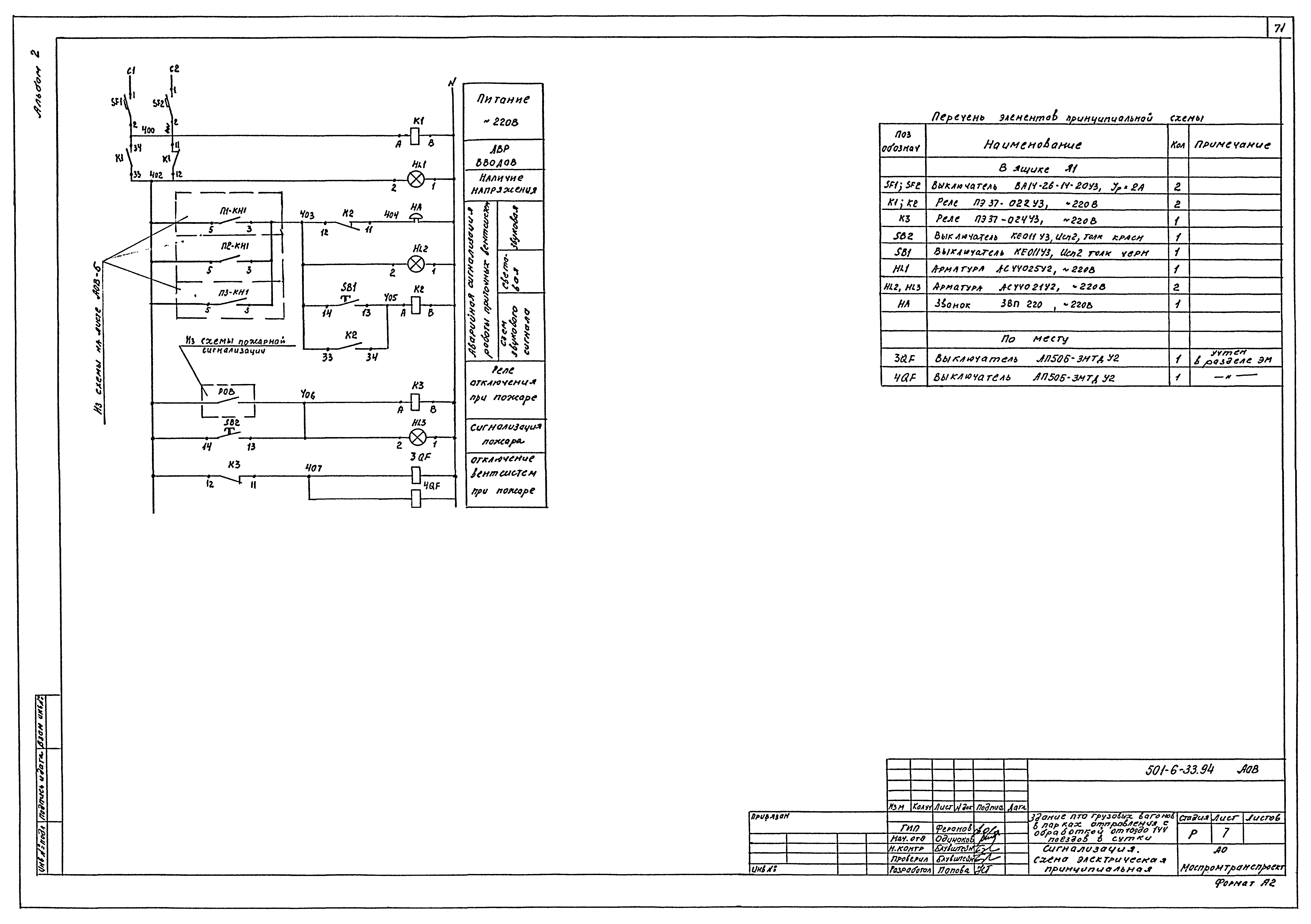 Типовой проект 501-6-33.94