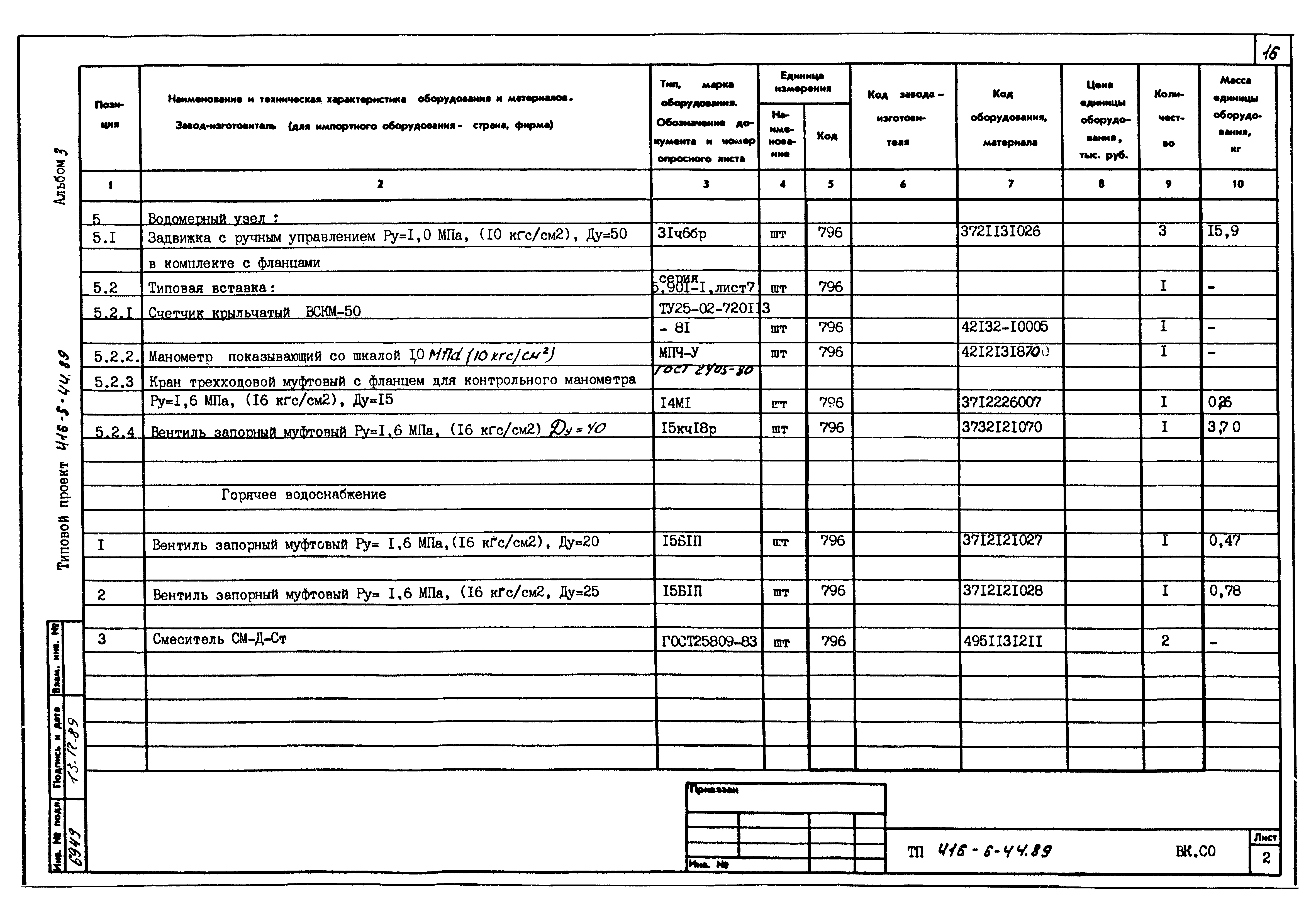 Типовой проект 416-5-44.89