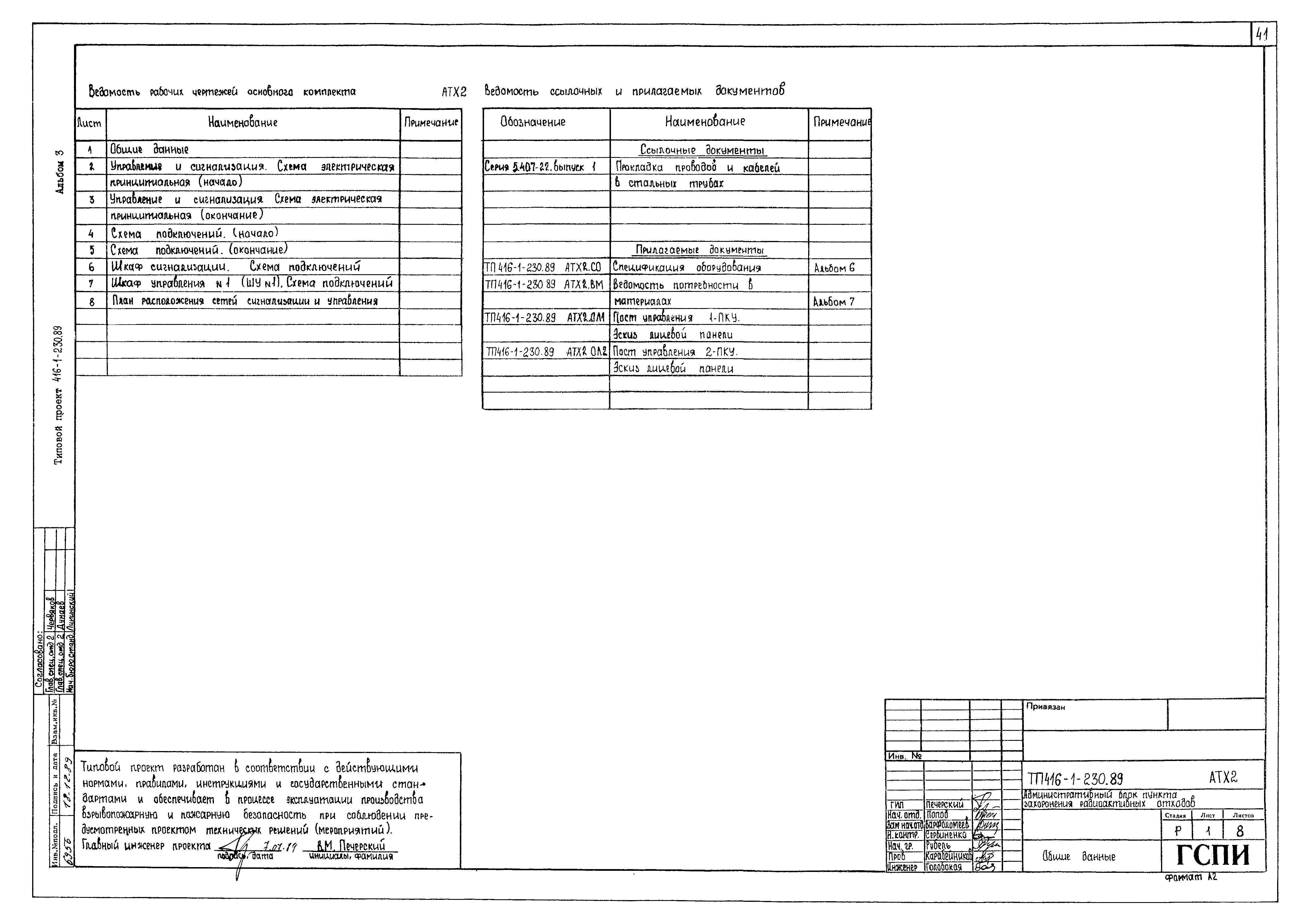 Типовой проект 416-1-230.89