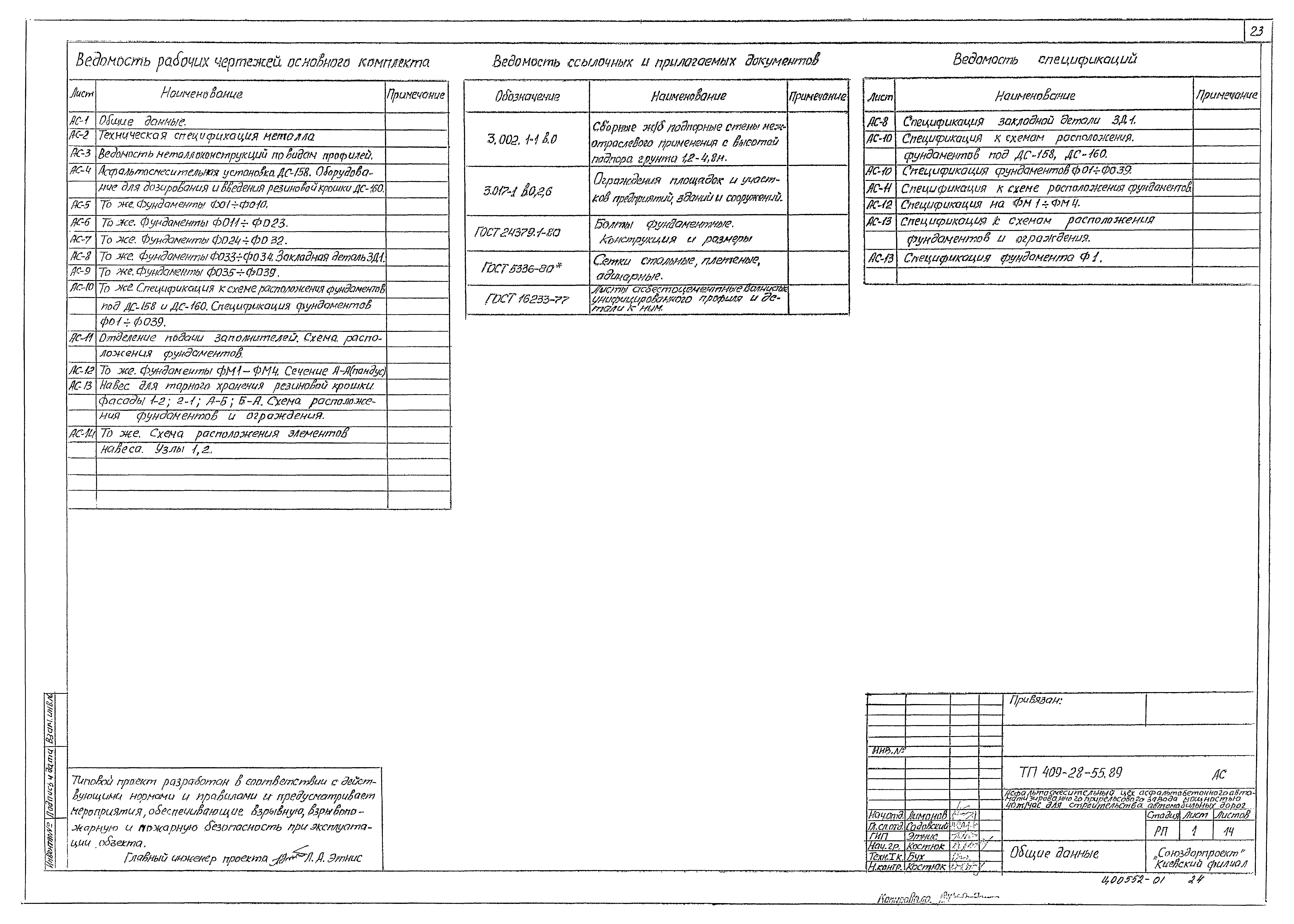 Типовой проект 409-28-55.89