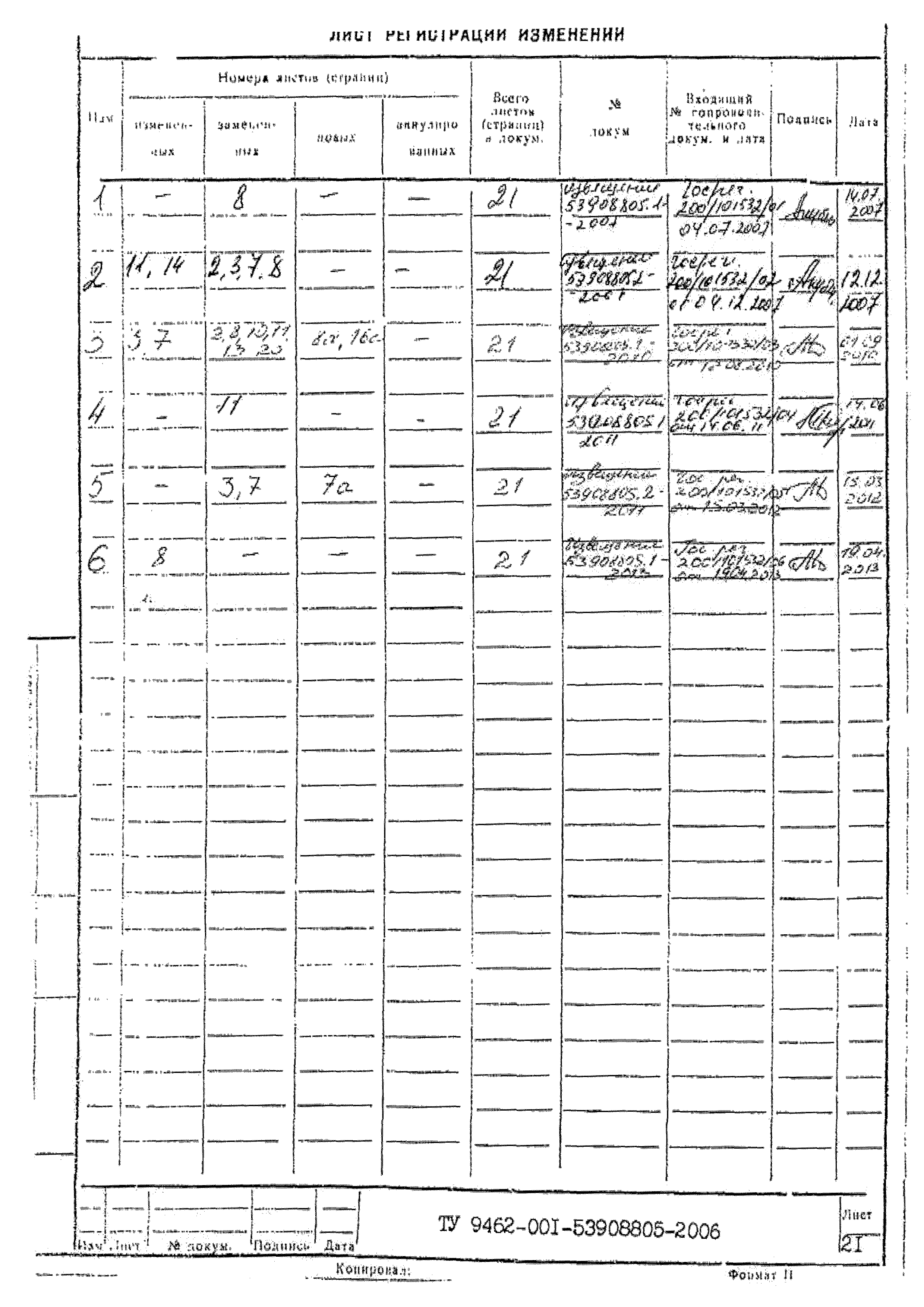 ТУ 9462-001-53908805-2006