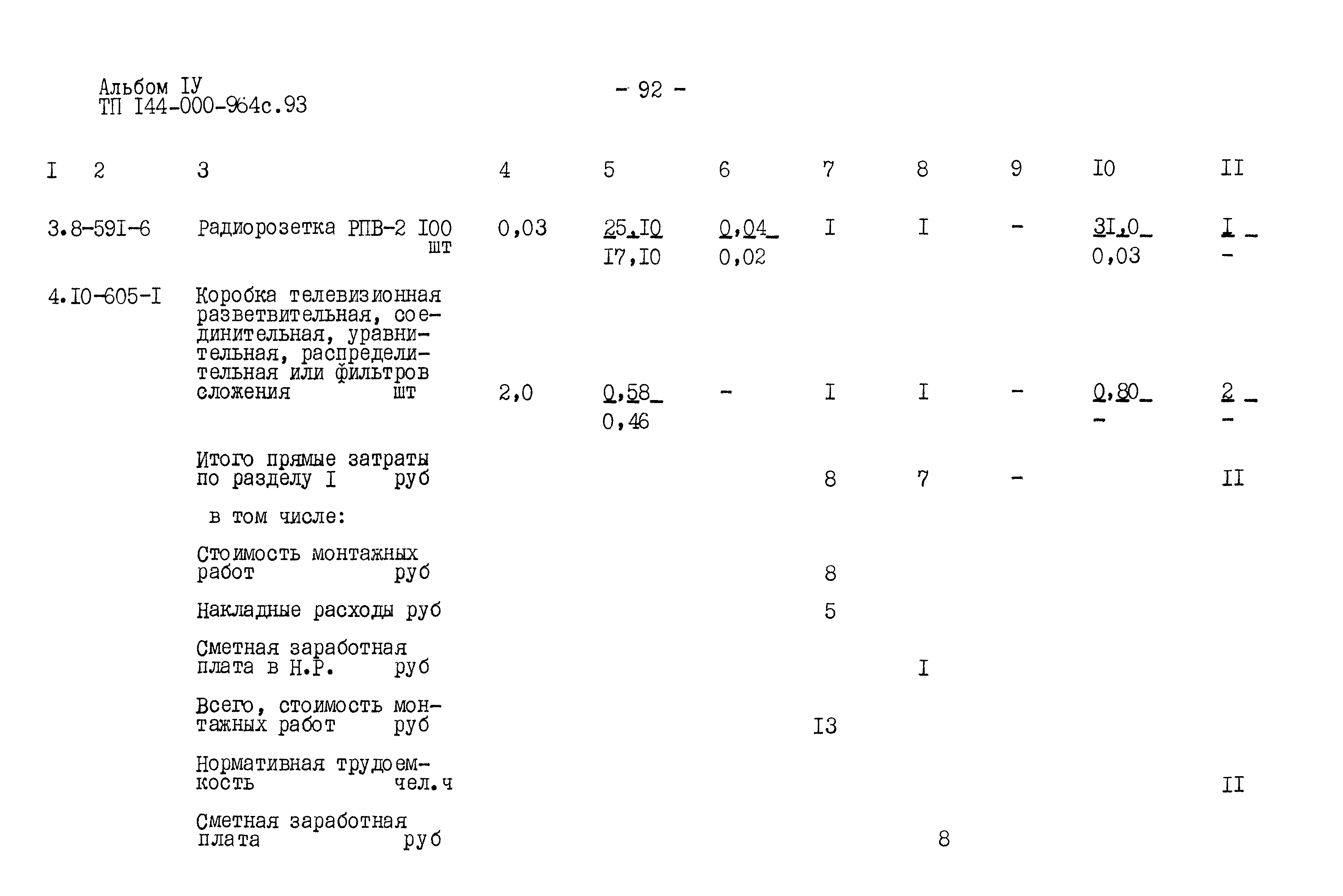 Типовой проект 144-000-964с.93