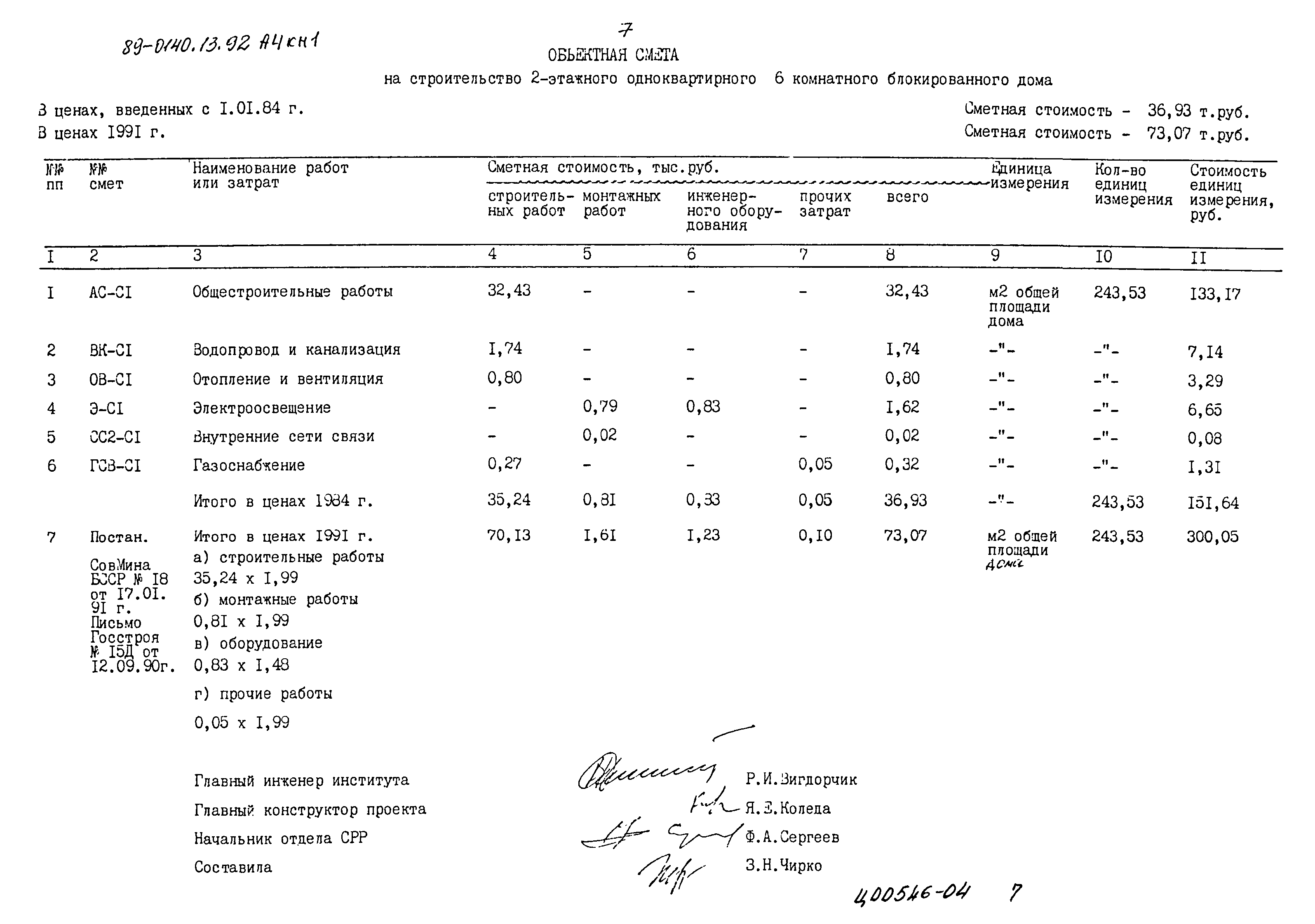 Типовой проект 89-0140.13.92