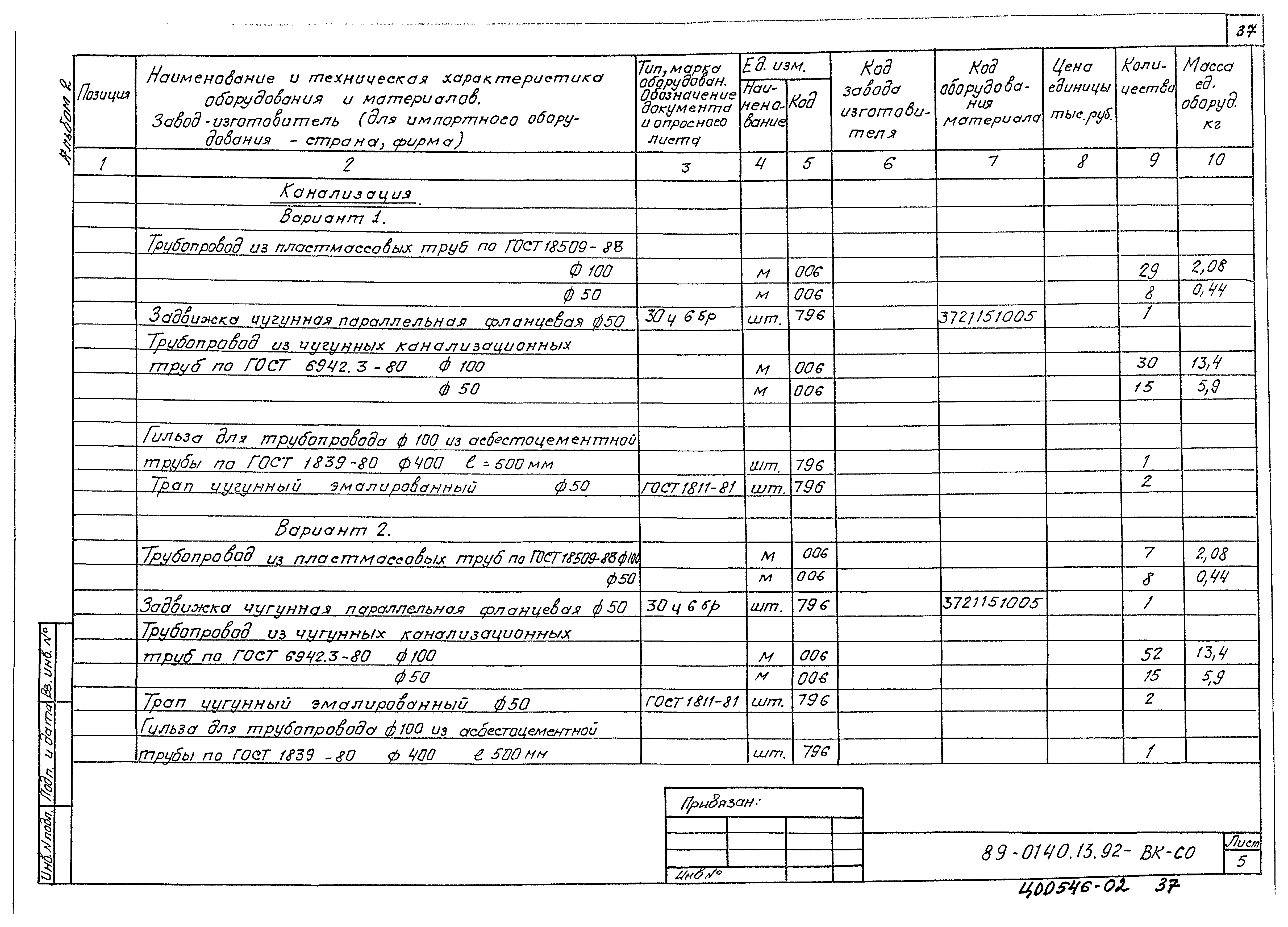 Типовой проект 89-0140.13.92