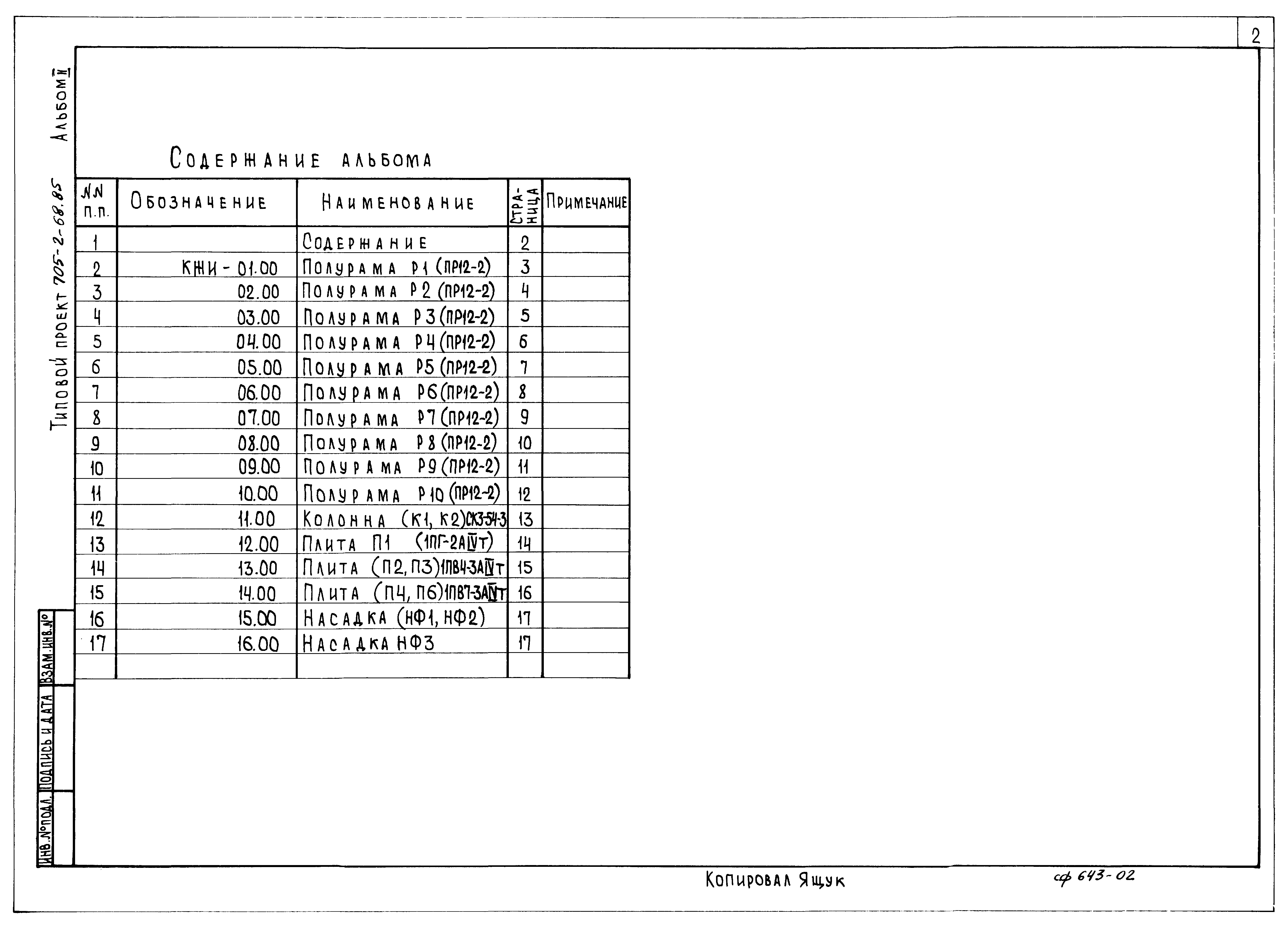Типовой проект 705-2-68.85