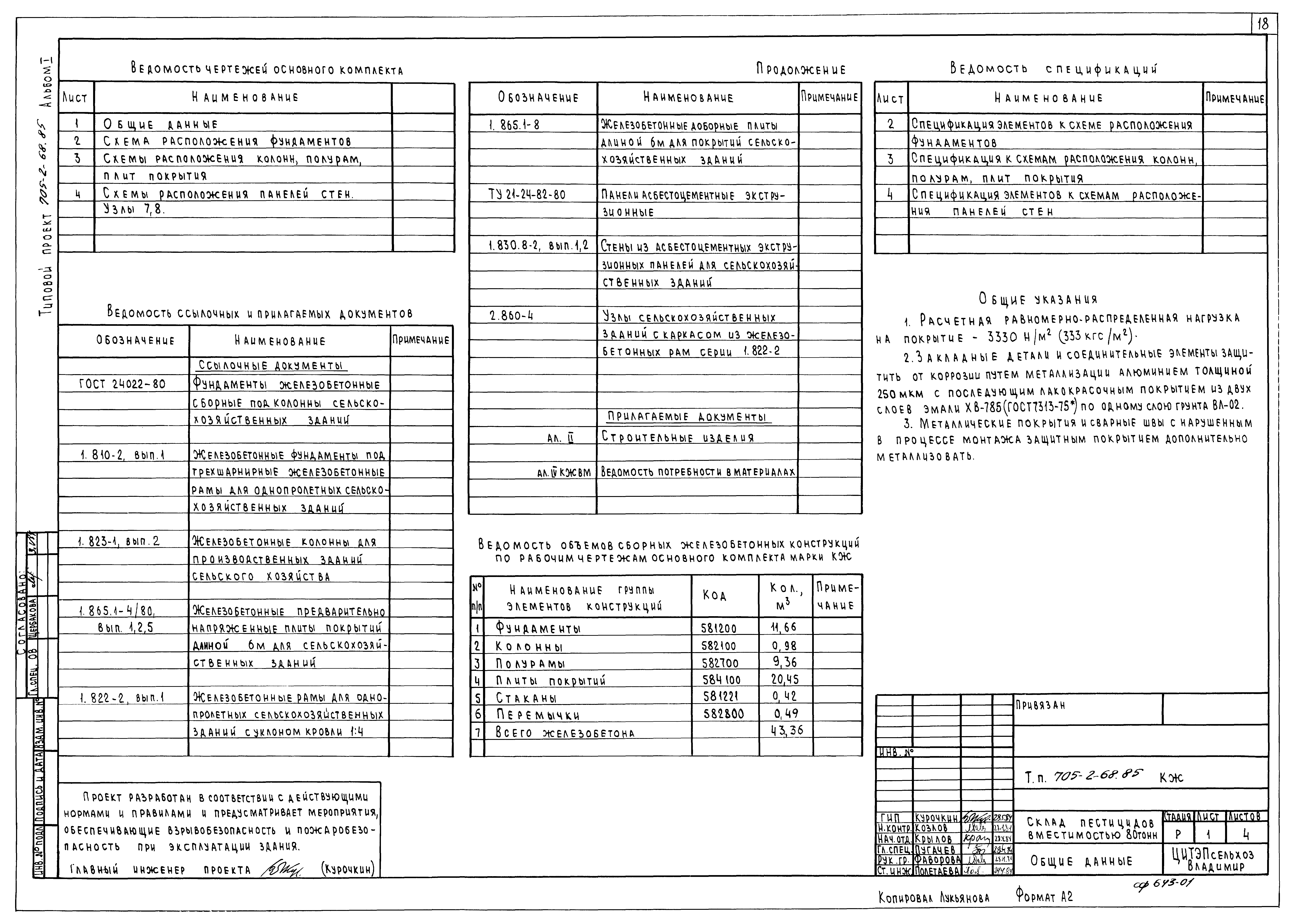 Типовой проект 705-2-68.85