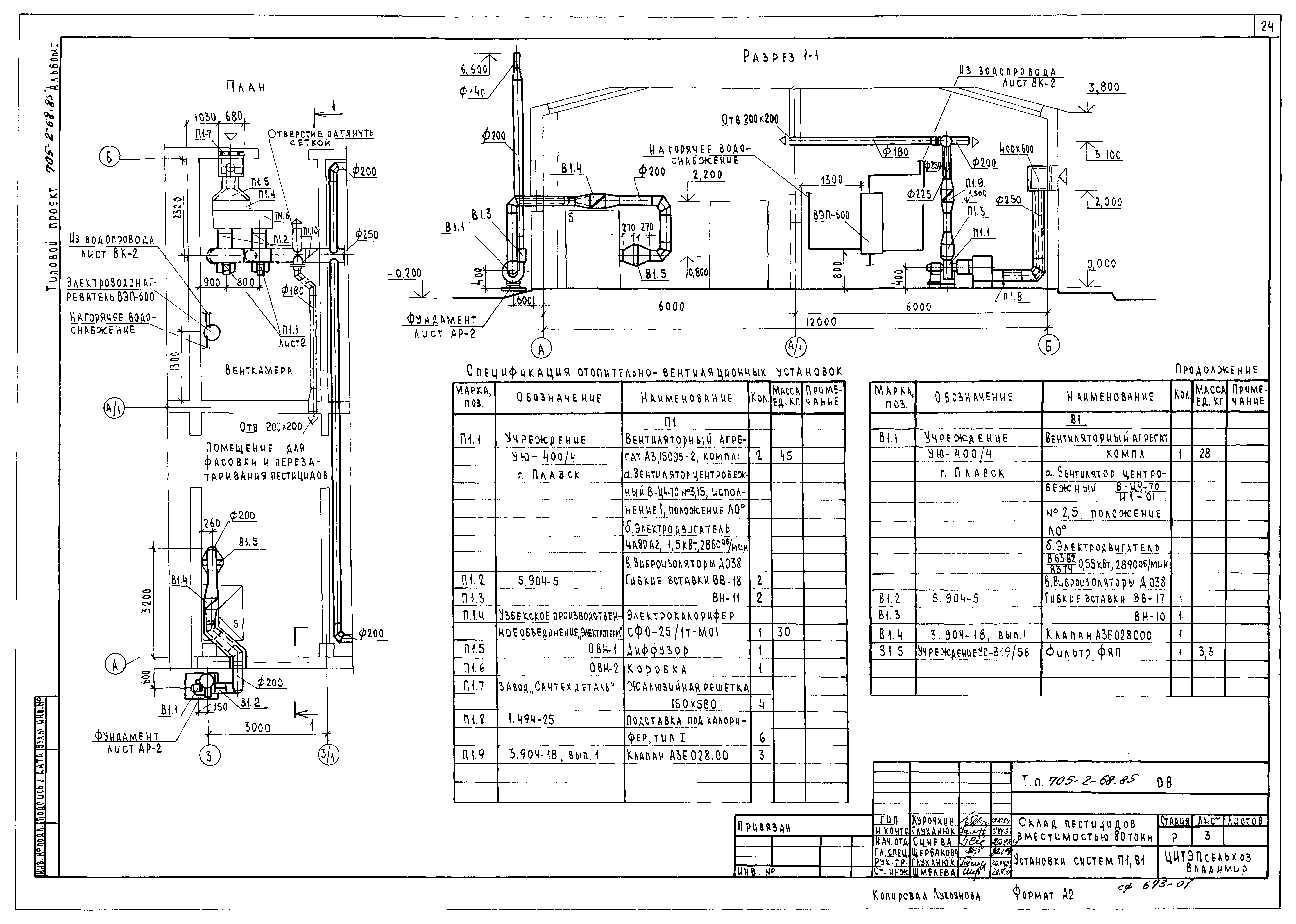 Типовой проект 705-2-68.85