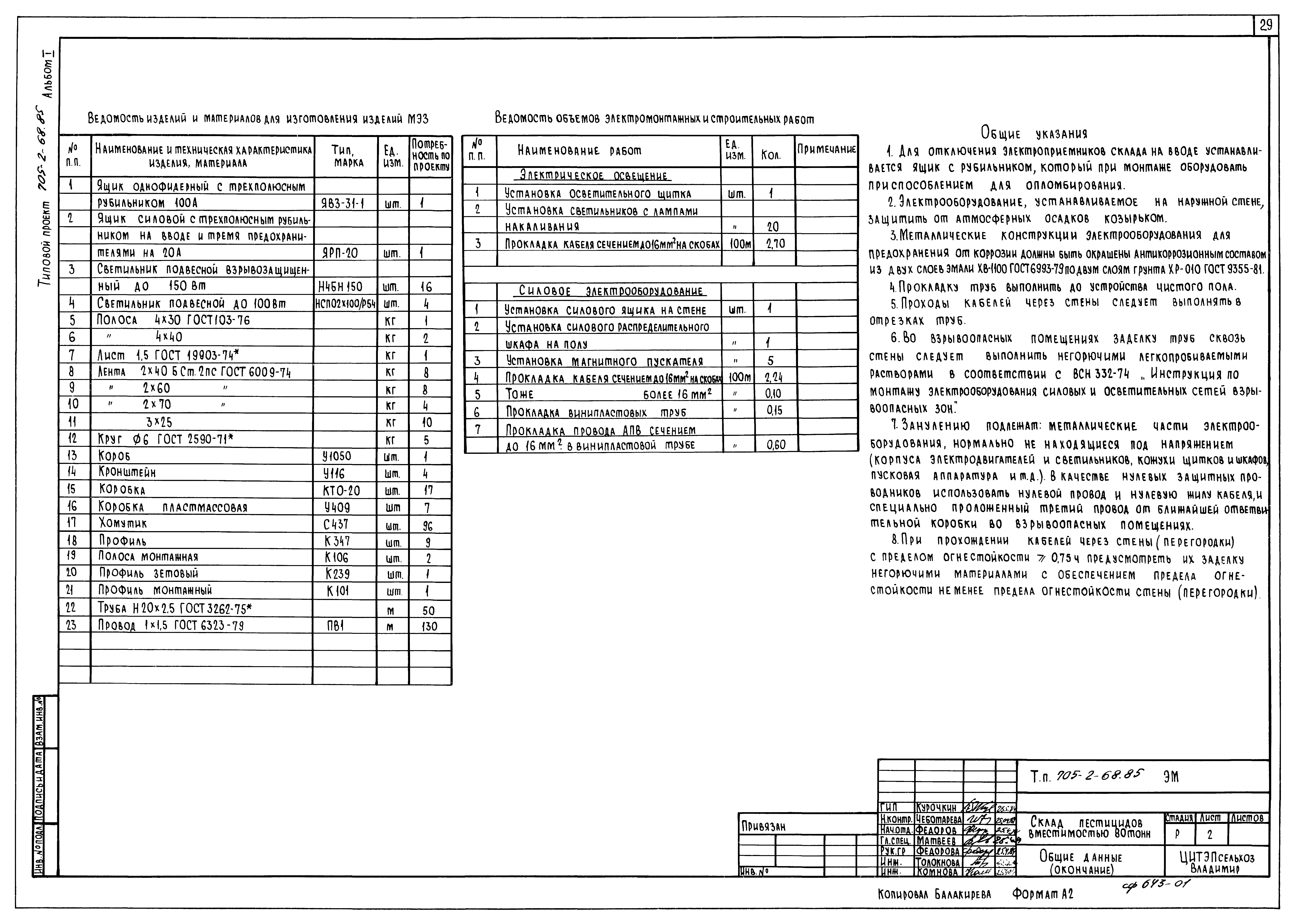 Типовой проект 705-2-68.85