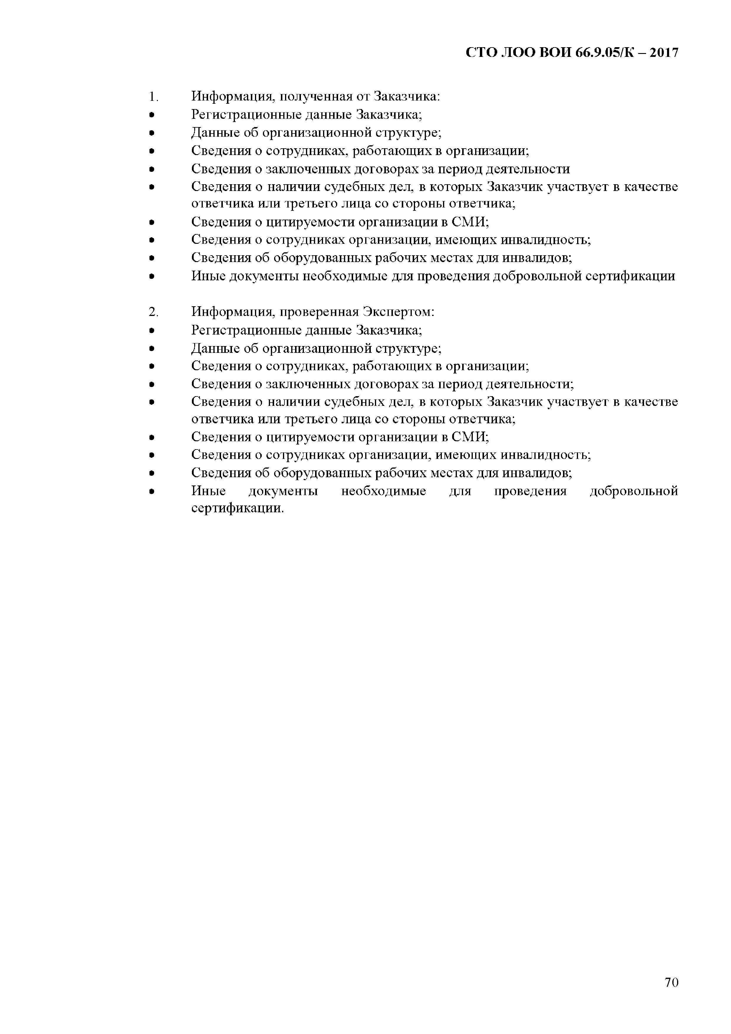 СТО ЛОО ВОИ 66.9.05/К-2017