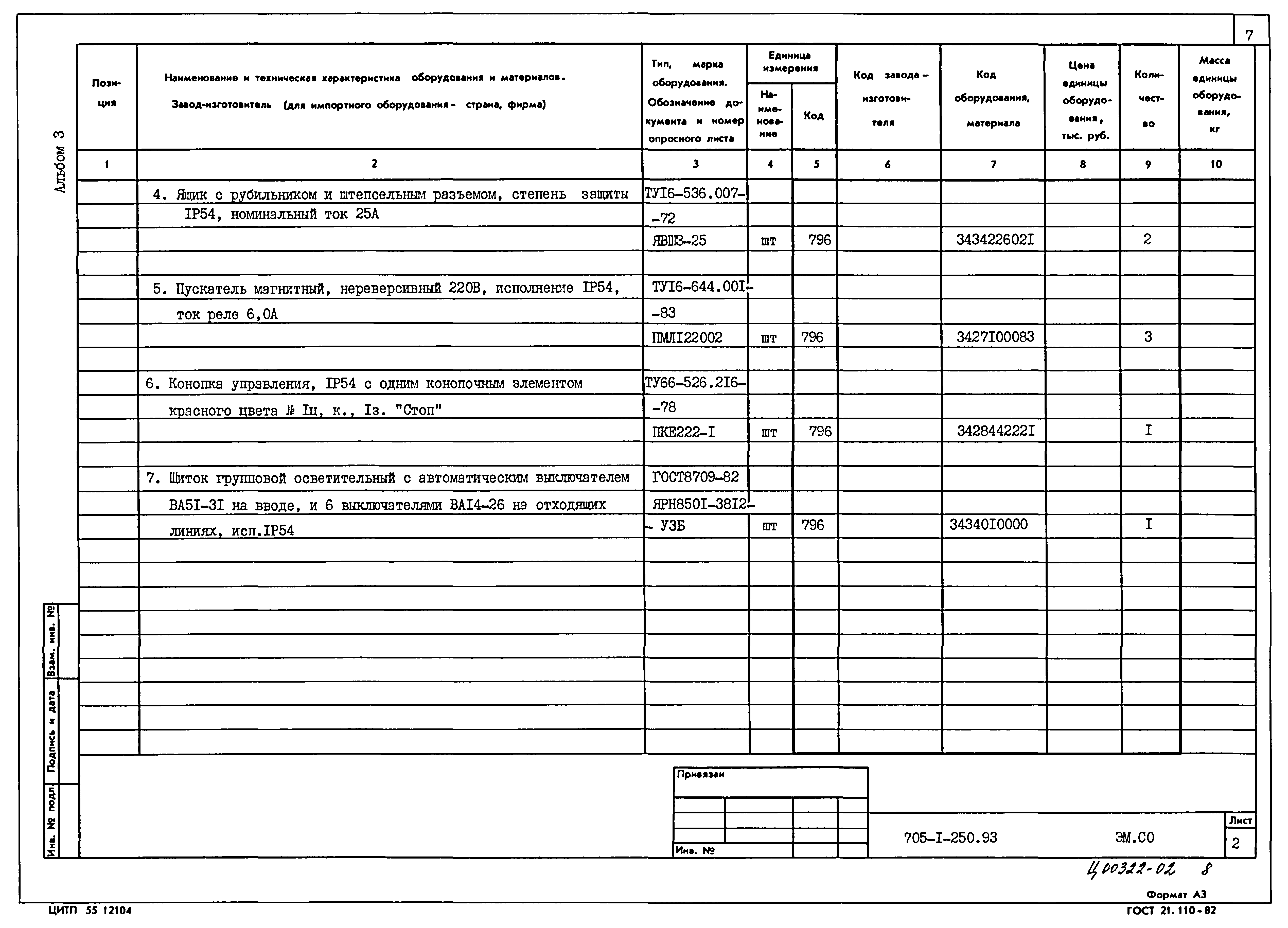 Типовой проект 705-1-250.93